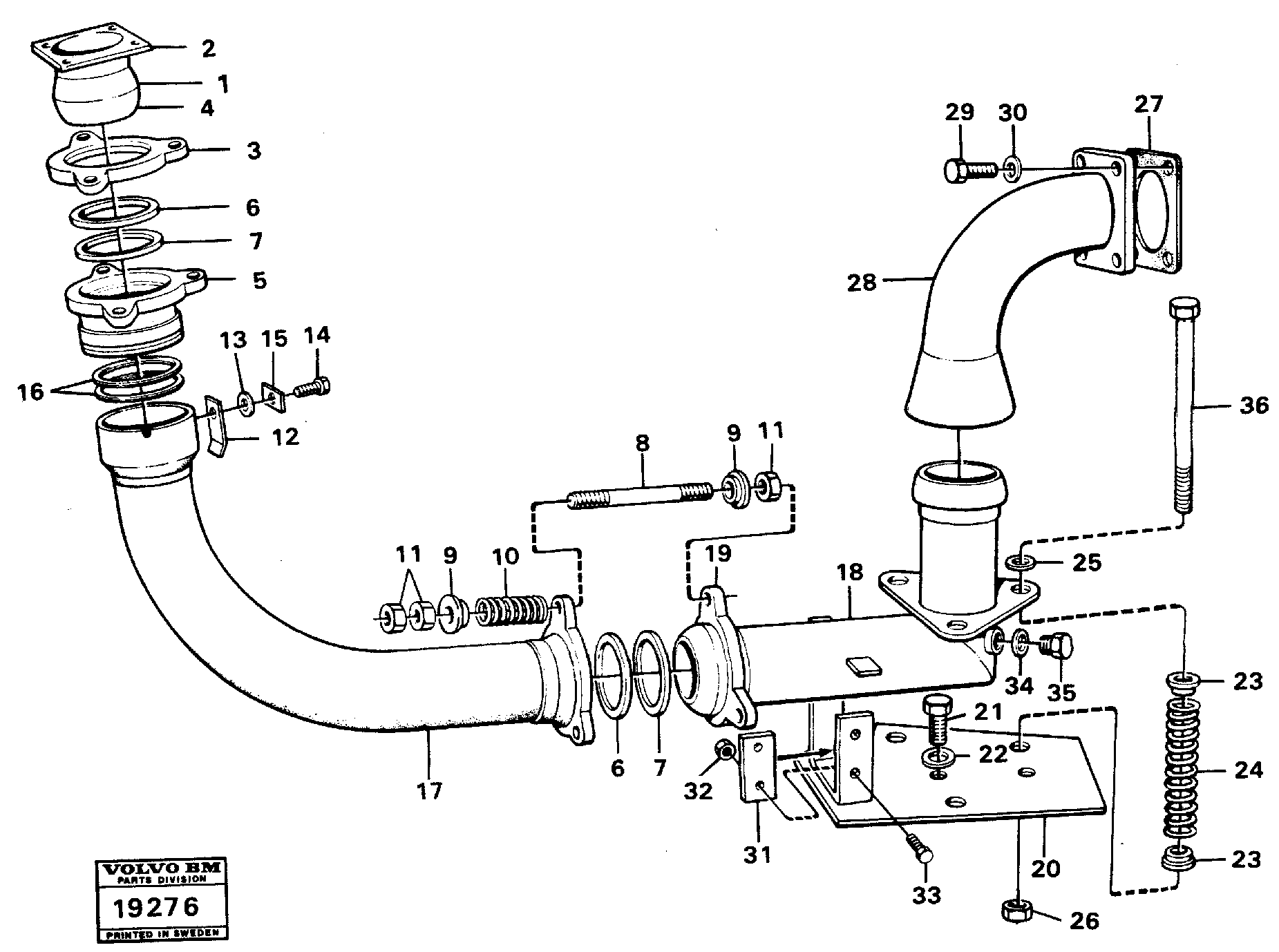 Схема запчастей Volvo A25 VOLVO BM VOLVO BM A25 - 34552 Dumper basket heating 99672 Tillv Nr 4049- 