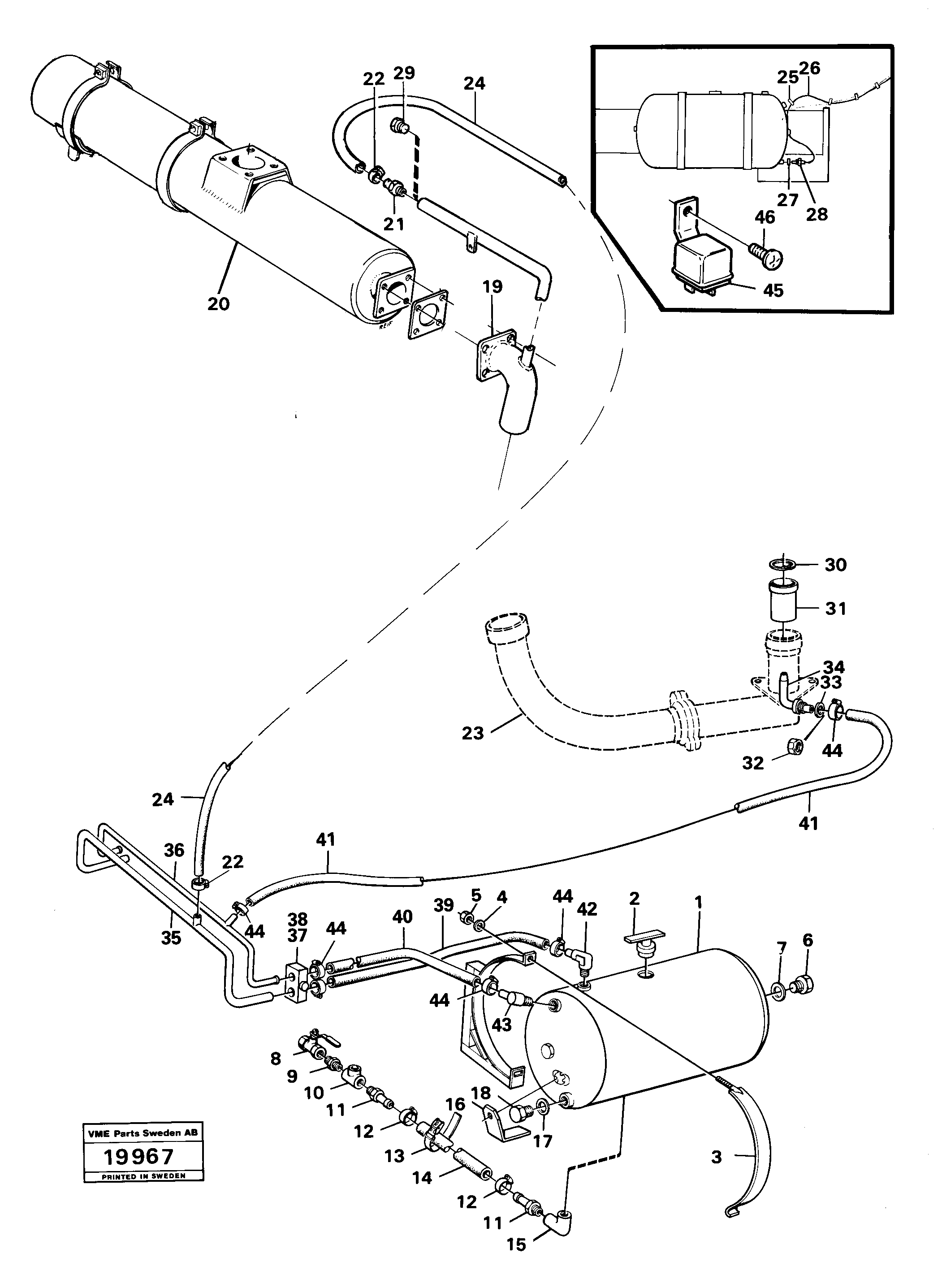 Схема запчастей Volvo A25 VOLVO BM VOLVO BM A25 - 84259 Exhaust gas purification 90214, 90391 
