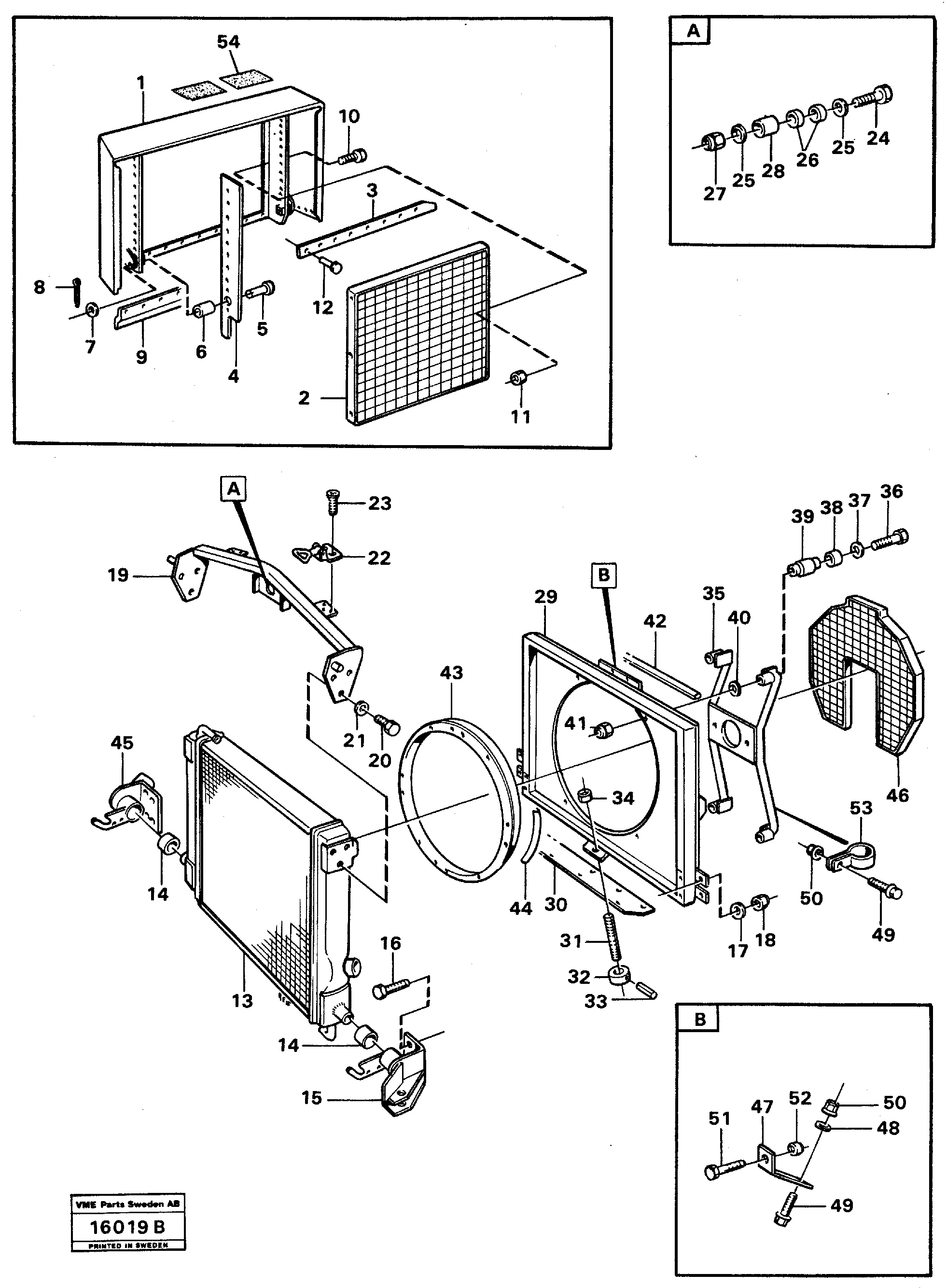 Схема запчастей Volvo A25 VOLVO BM VOLVO BM A25 - 94860 Radiator, fitting 