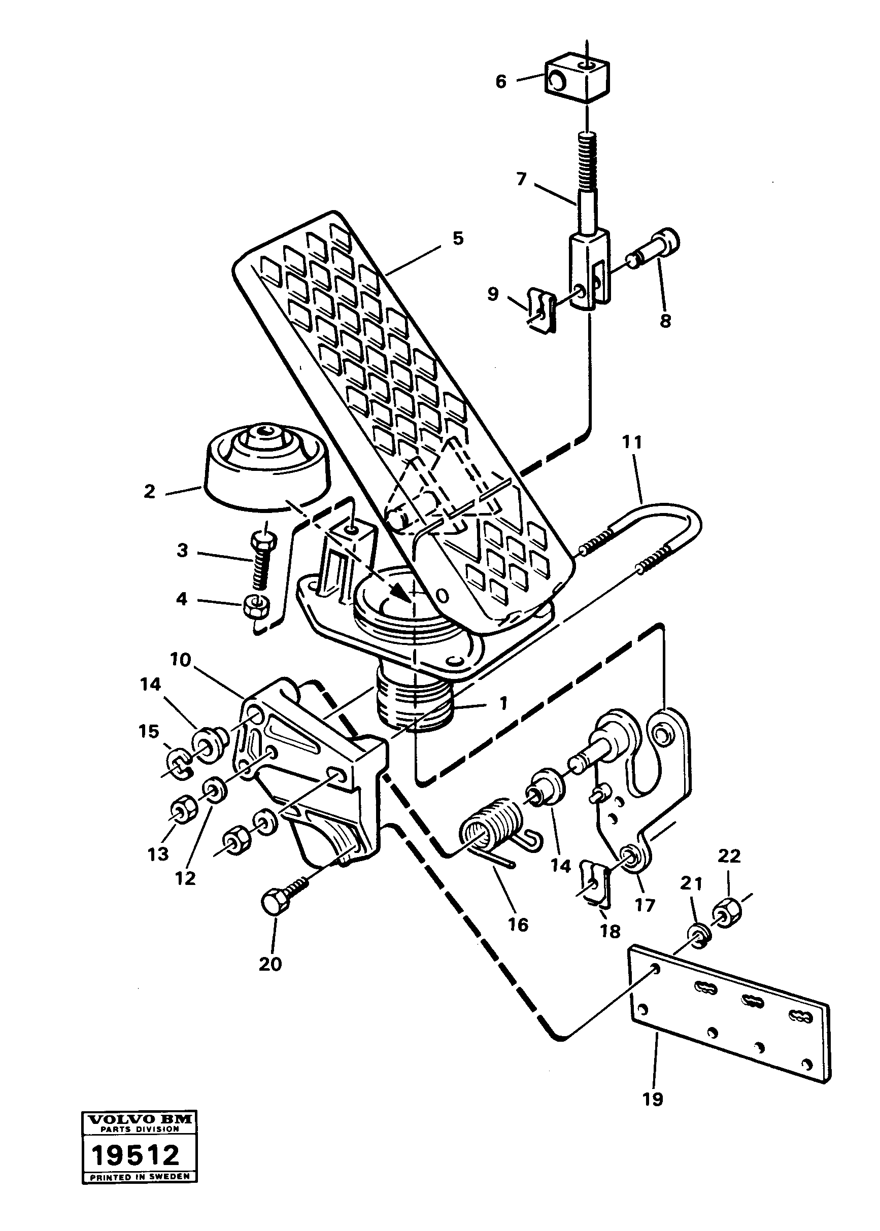 Схема запчастей Volvo A25 VOLVO BM VOLVO BM A25 - 85056 Pedal 