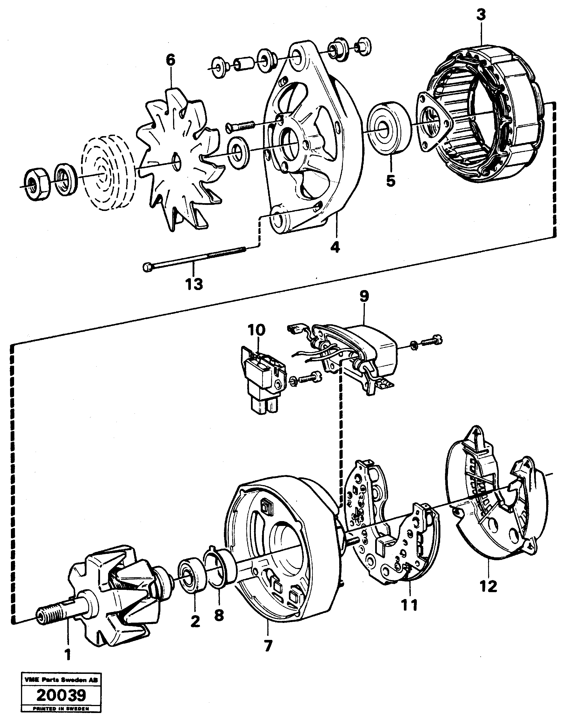 Схема запчастей Volvo A25 VOLVO BM VOLVO BM A25 - 22783 Alternator 
