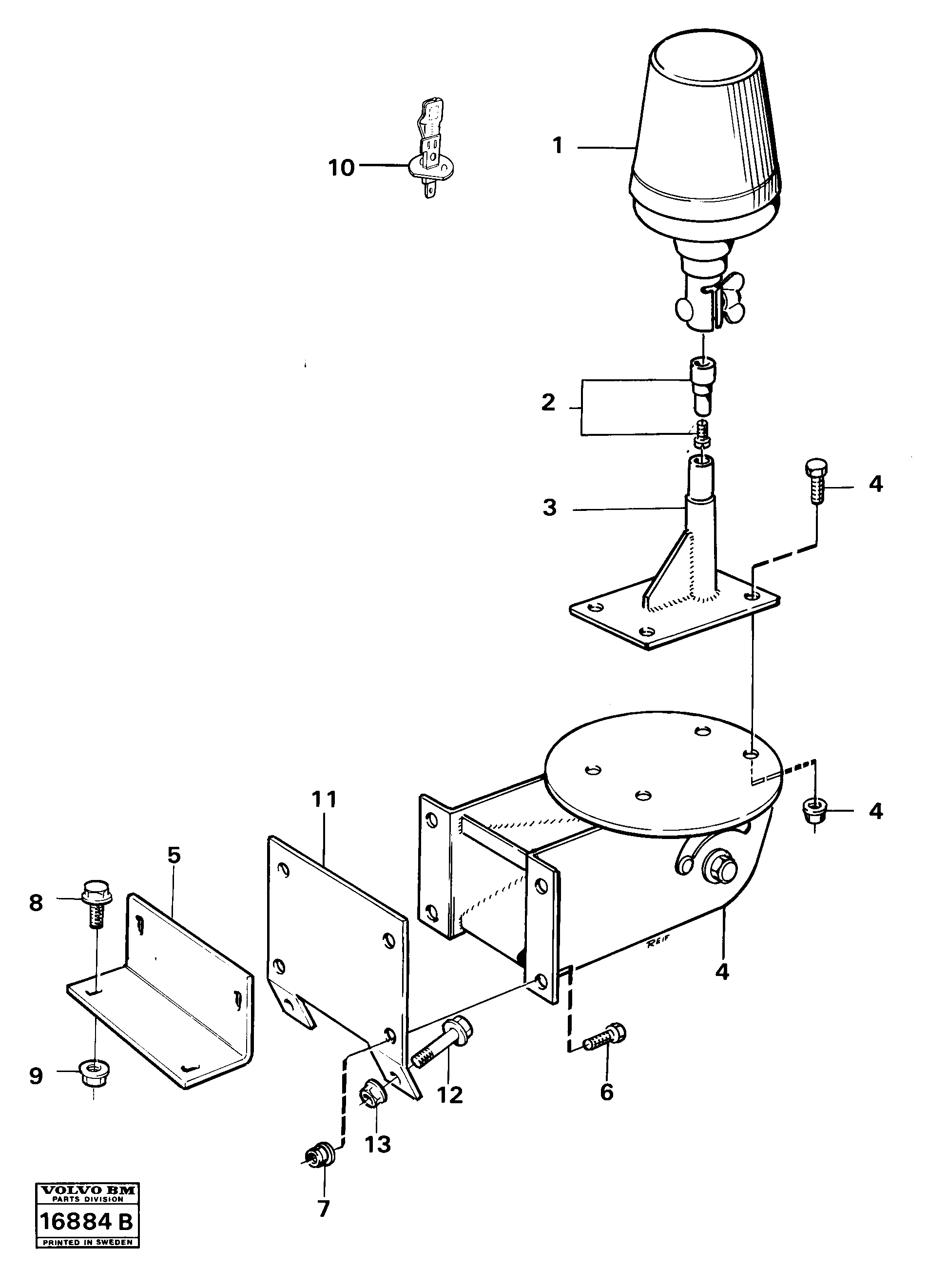 Схема запчастей Volvo A25 VOLVO BM VOLVO BM A25 - 91269 Rotation warning light 90848 