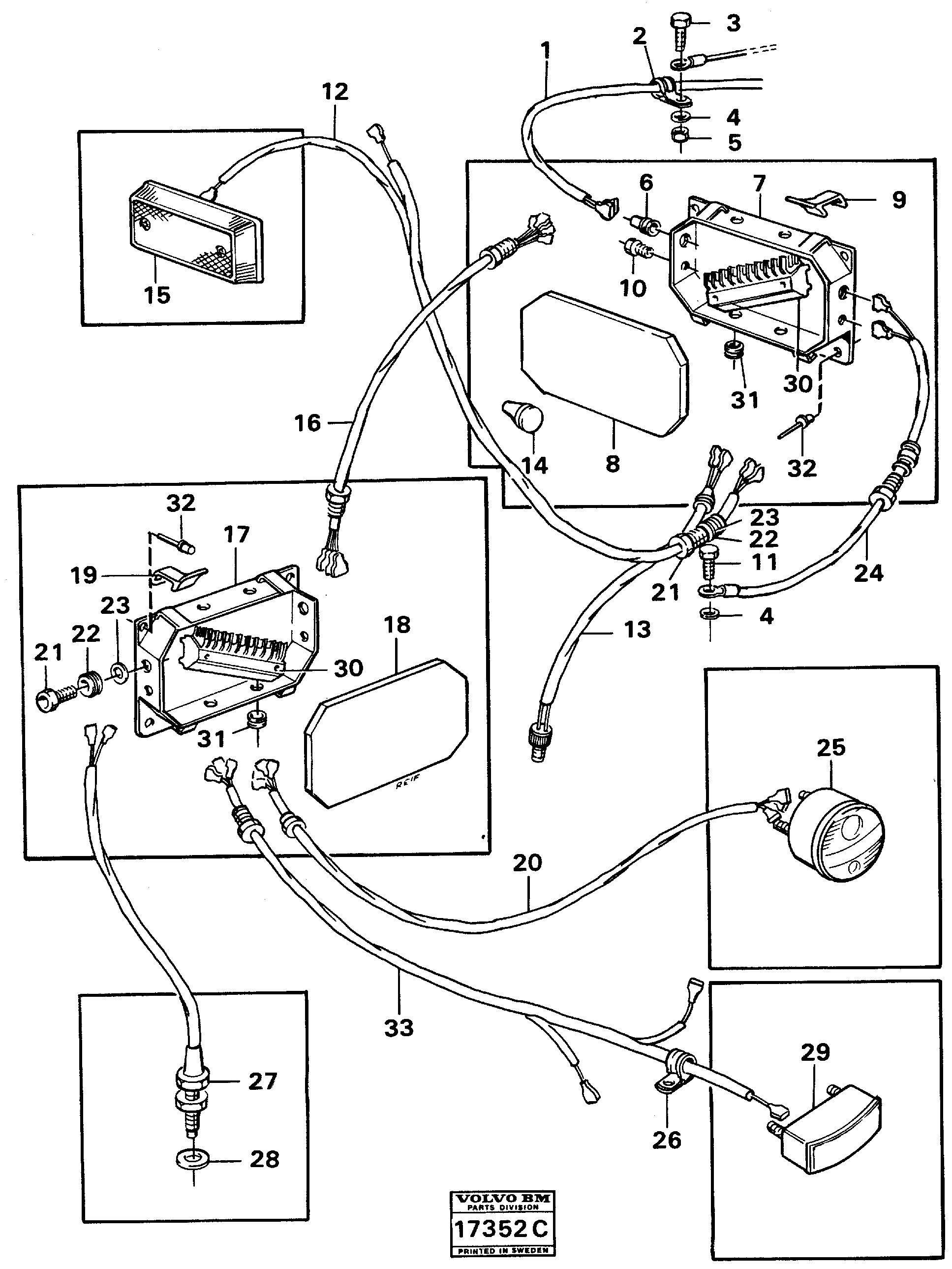 Схема запчастей Volvo A25 VOLVO BM VOLVO BM A25 - 34559 Electrical system,trailer 