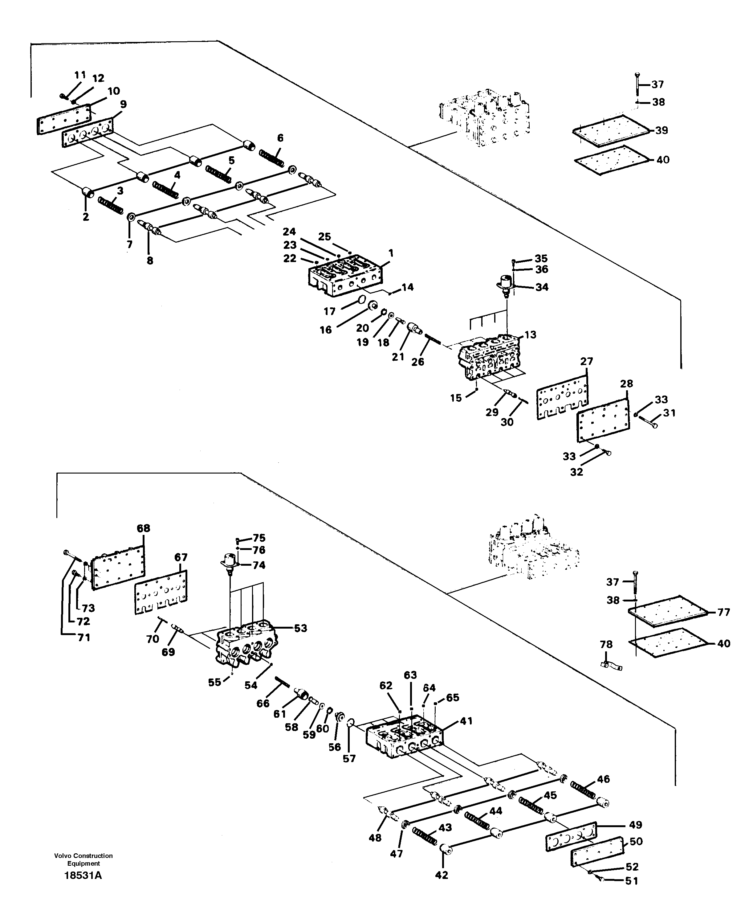 Схема запчастей Volvo A25 VOLVO BM VOLVO BM A25 - 34569 Valves 