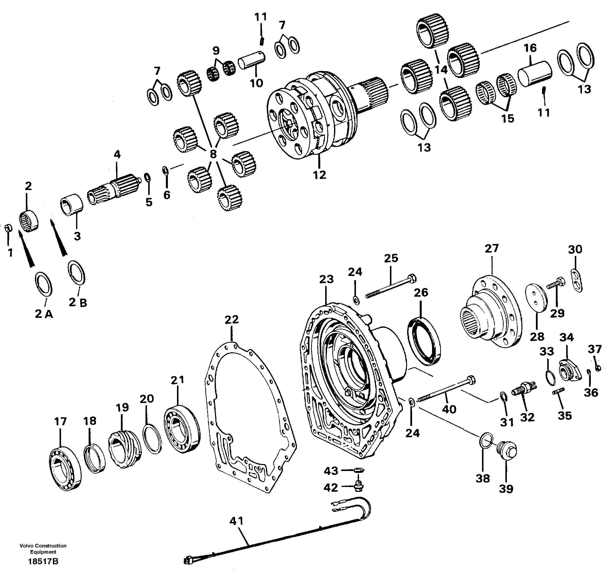Схема запчастей Volvo A25 VOLVO BM VOLVO BM A25 - 48786 Output gear 