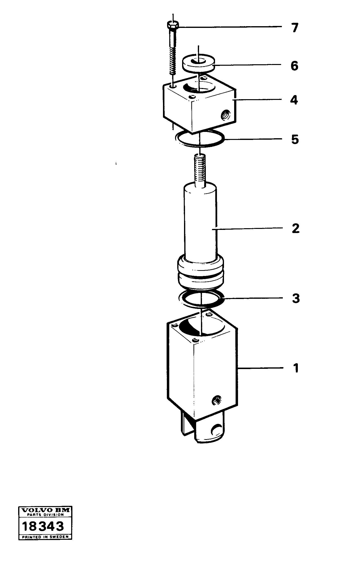 Схема запчастей Volvo A25 VOLVO BM VOLVO BM A25 - 4895 Pneumatic cylinder 