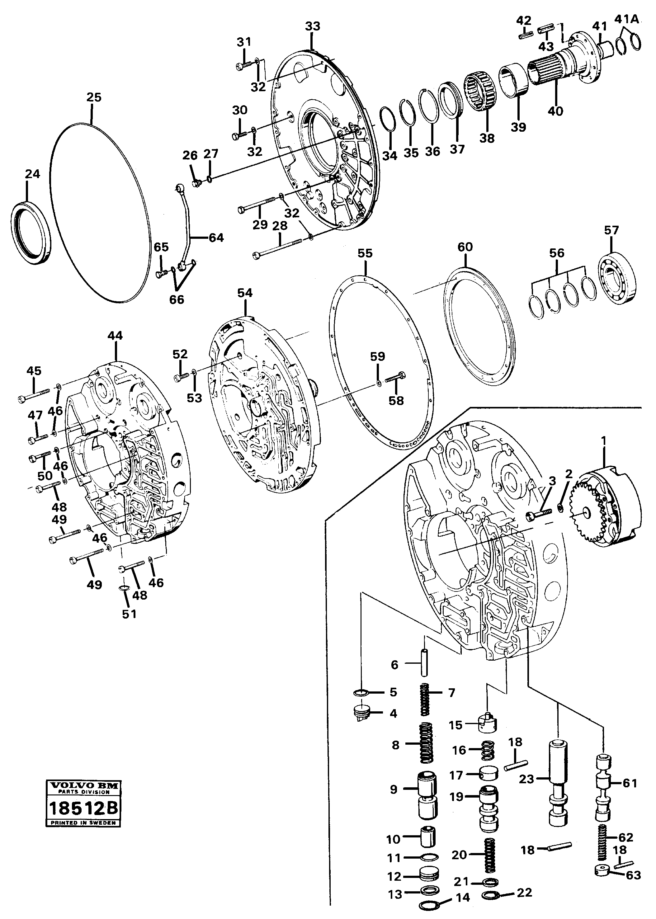 Схема запчастей Volvo A25 VOLVO BM VOLVO BM A25 - 55602 Oil distributor 