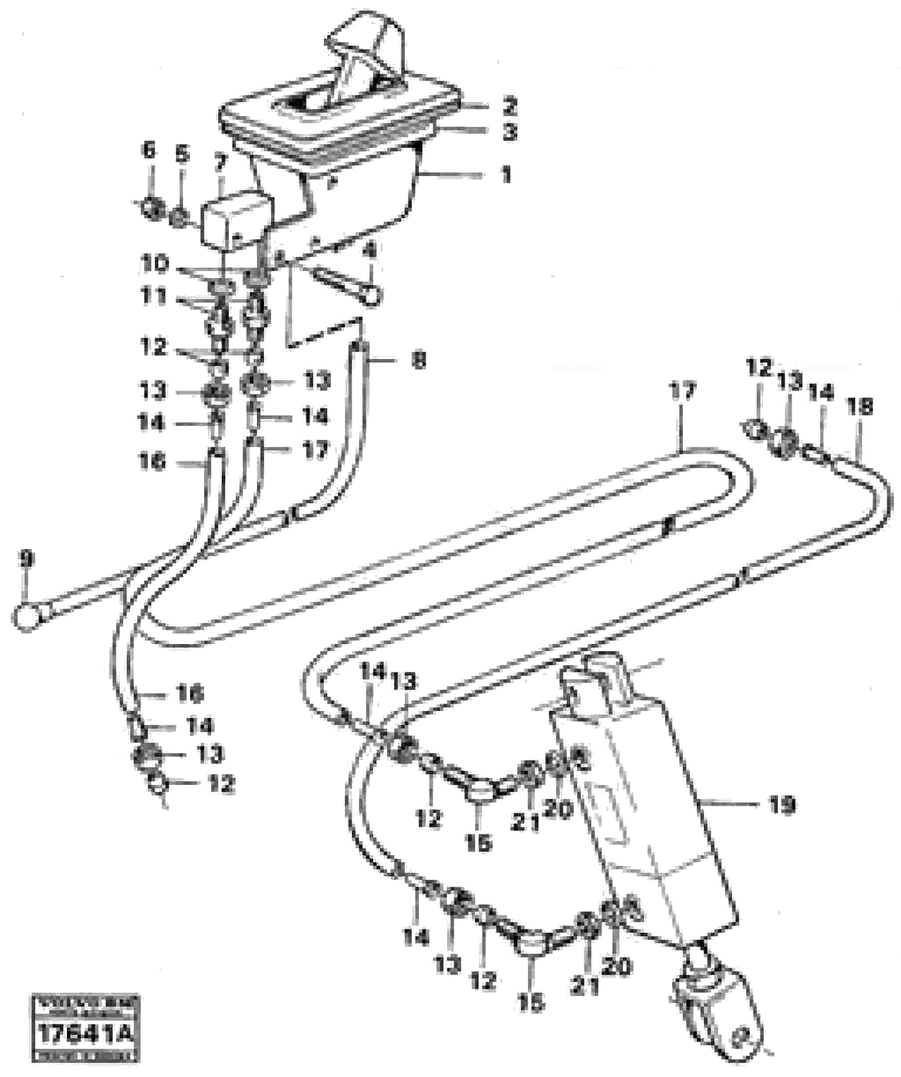 Схема запчастей Volvo A25 VOLVO BM VOLVO BM A25 - 21807 Control for high and low gear 