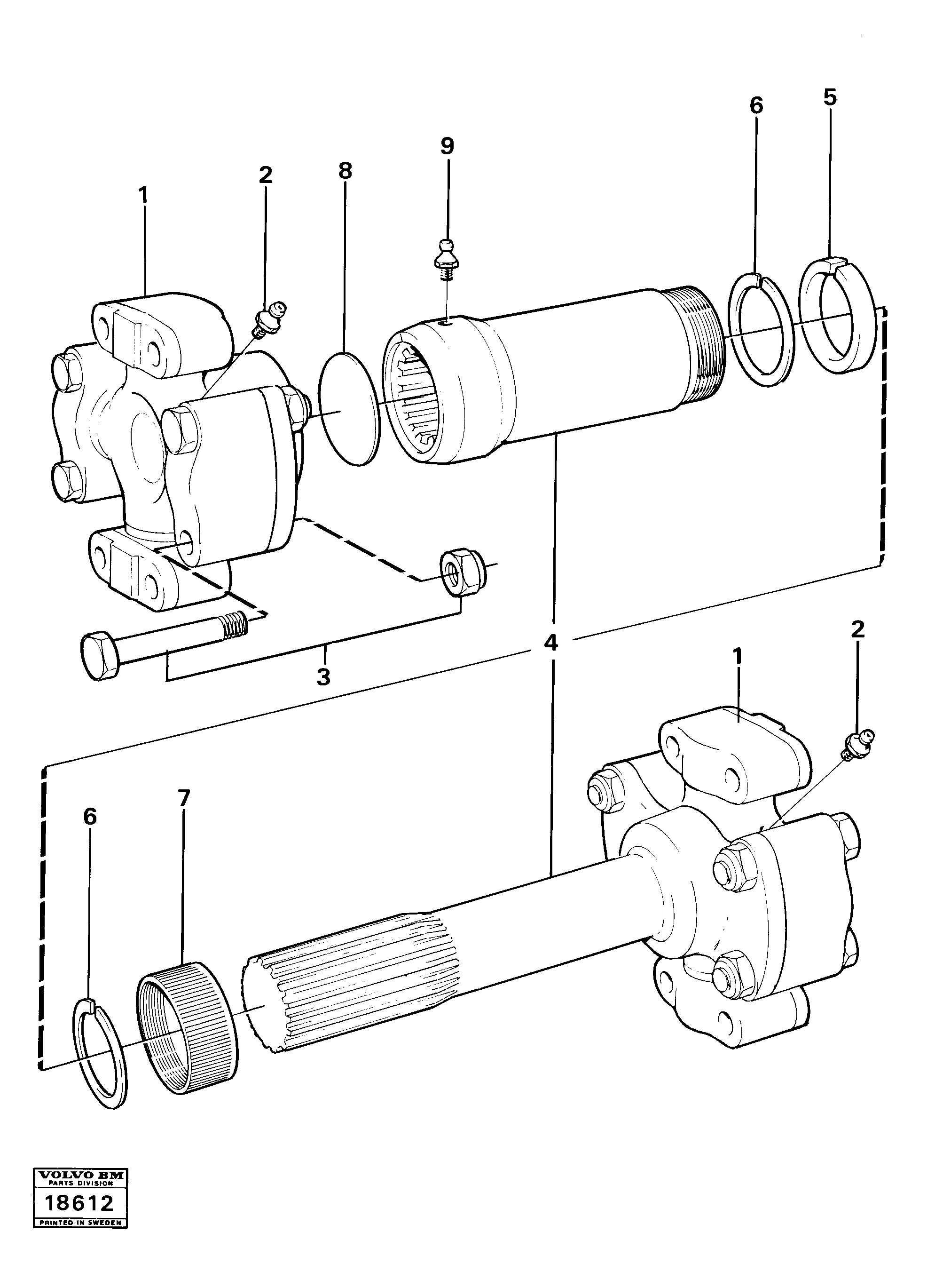 Схема запчастей Volvo A25 VOLVO BM VOLVO BM A25 - 21810 Вал карданный 