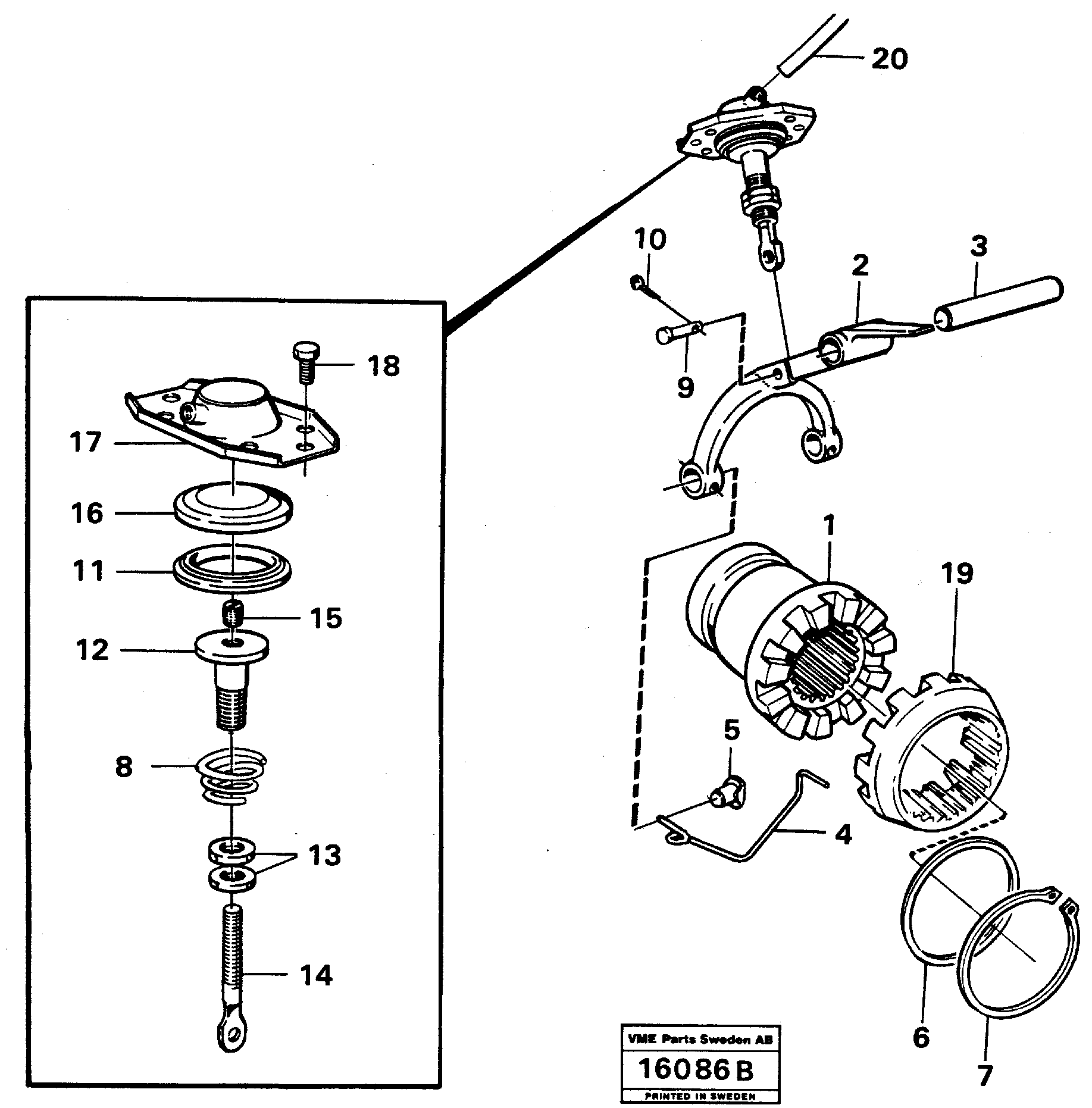 Схема запчастей Volvo A25 VOLVO BM VOLVO BM A25 - 4906 Differential lock 