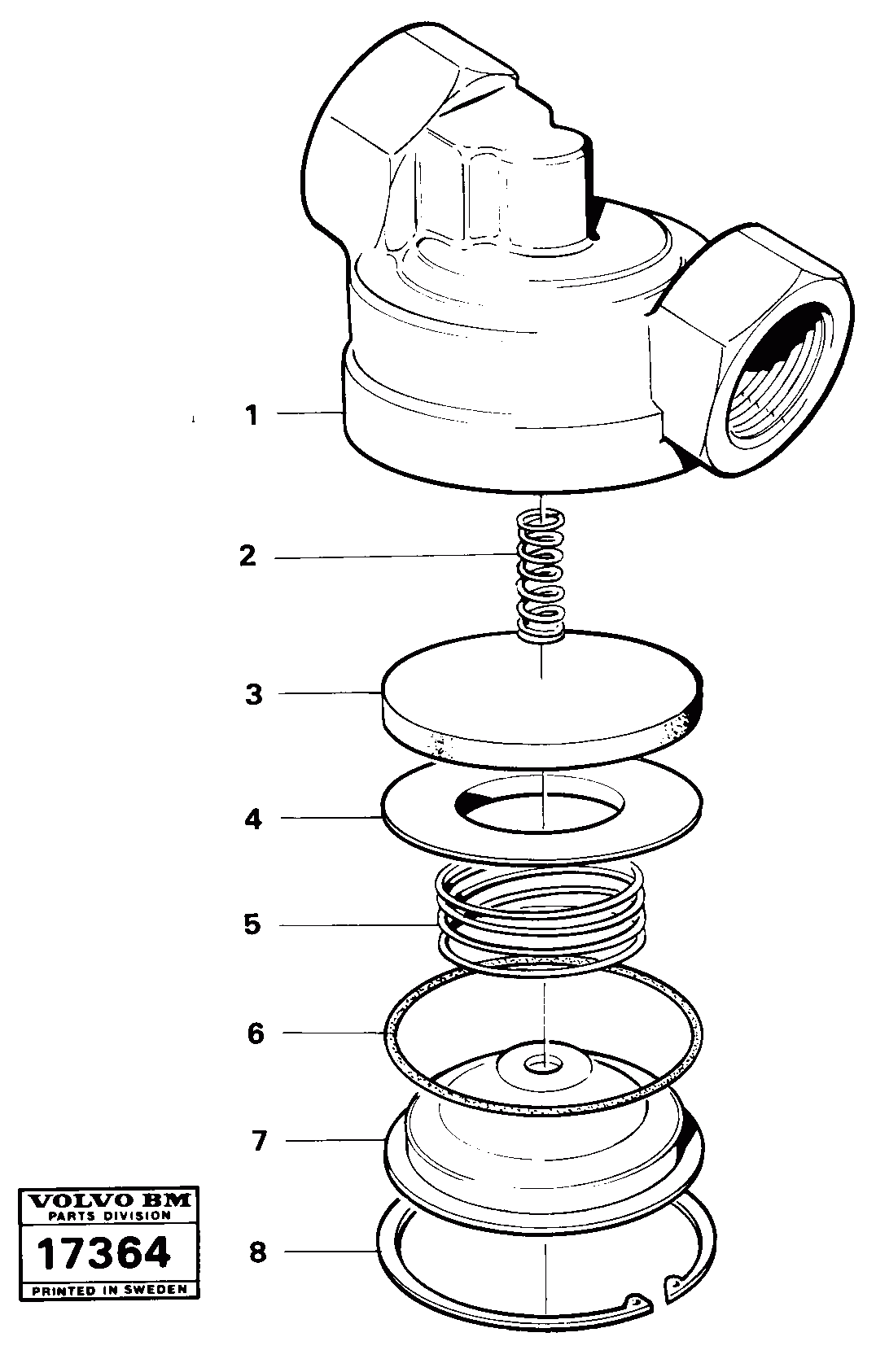Схема запчастей Volvo A25 VOLVO BM VOLVO BM A25 - 4908 Quick-release valve 