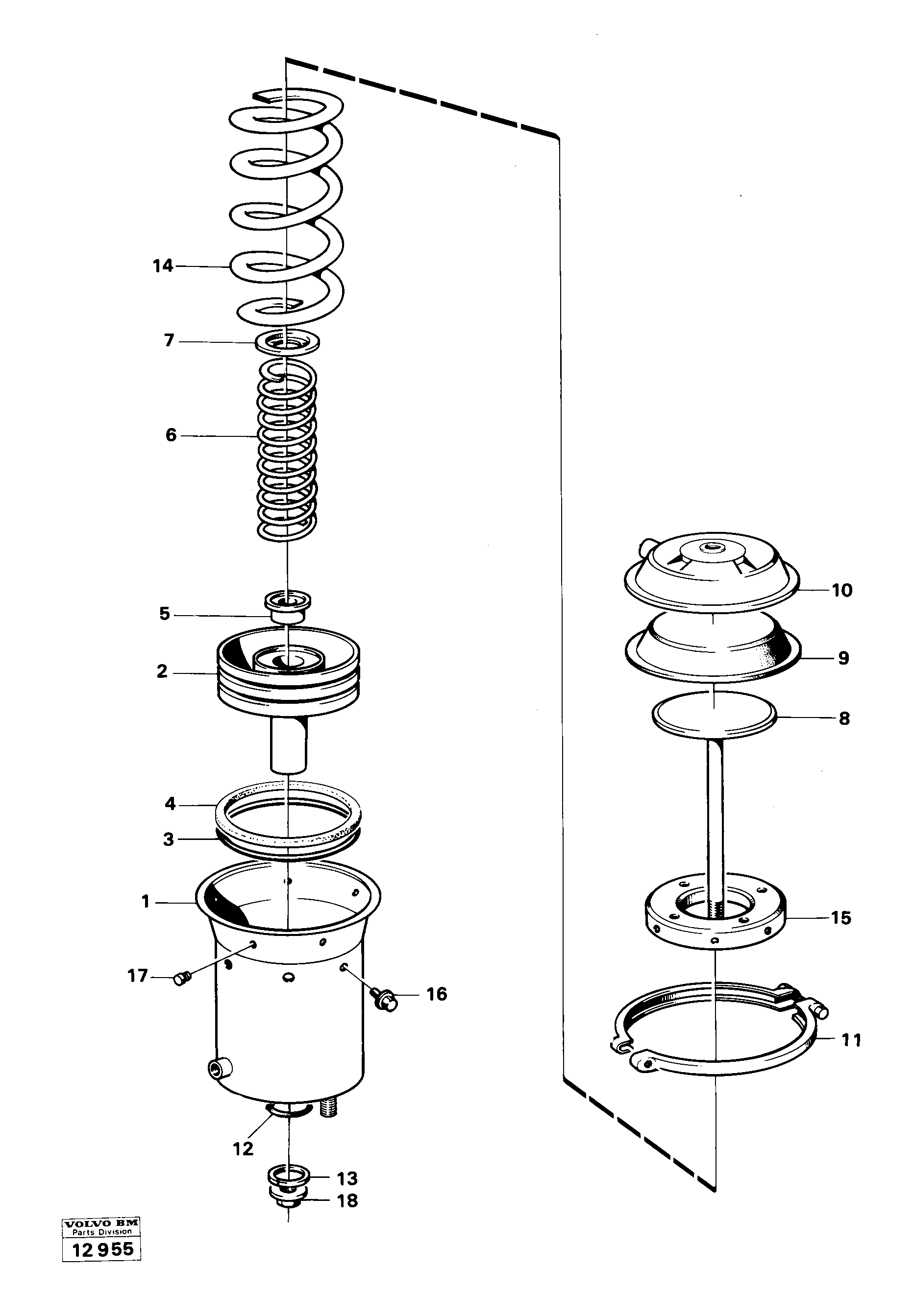 Схема запчастей Volvo A25 VOLVO BM VOLVO BM A25 - 24497 Brake cylinder 