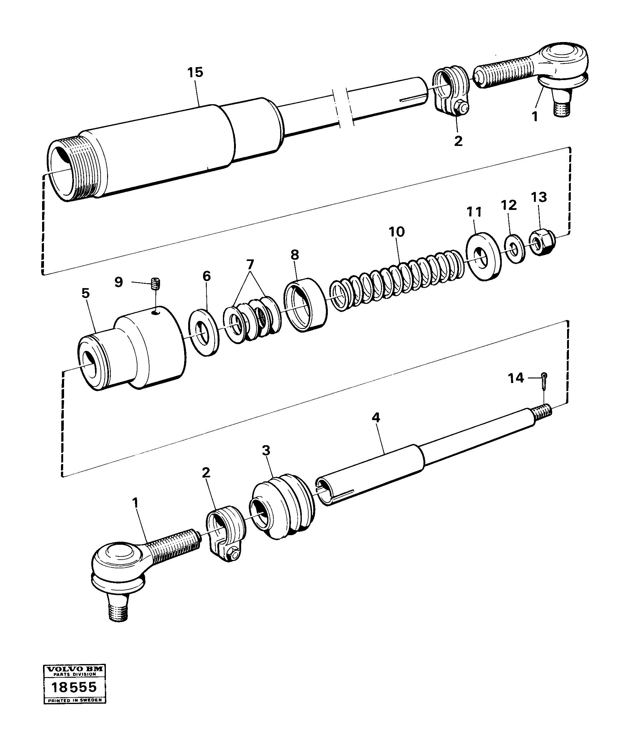 Схема запчастей Volvo A25 VOLVO BM VOLVO BM A25 - 24502 Drag rod 