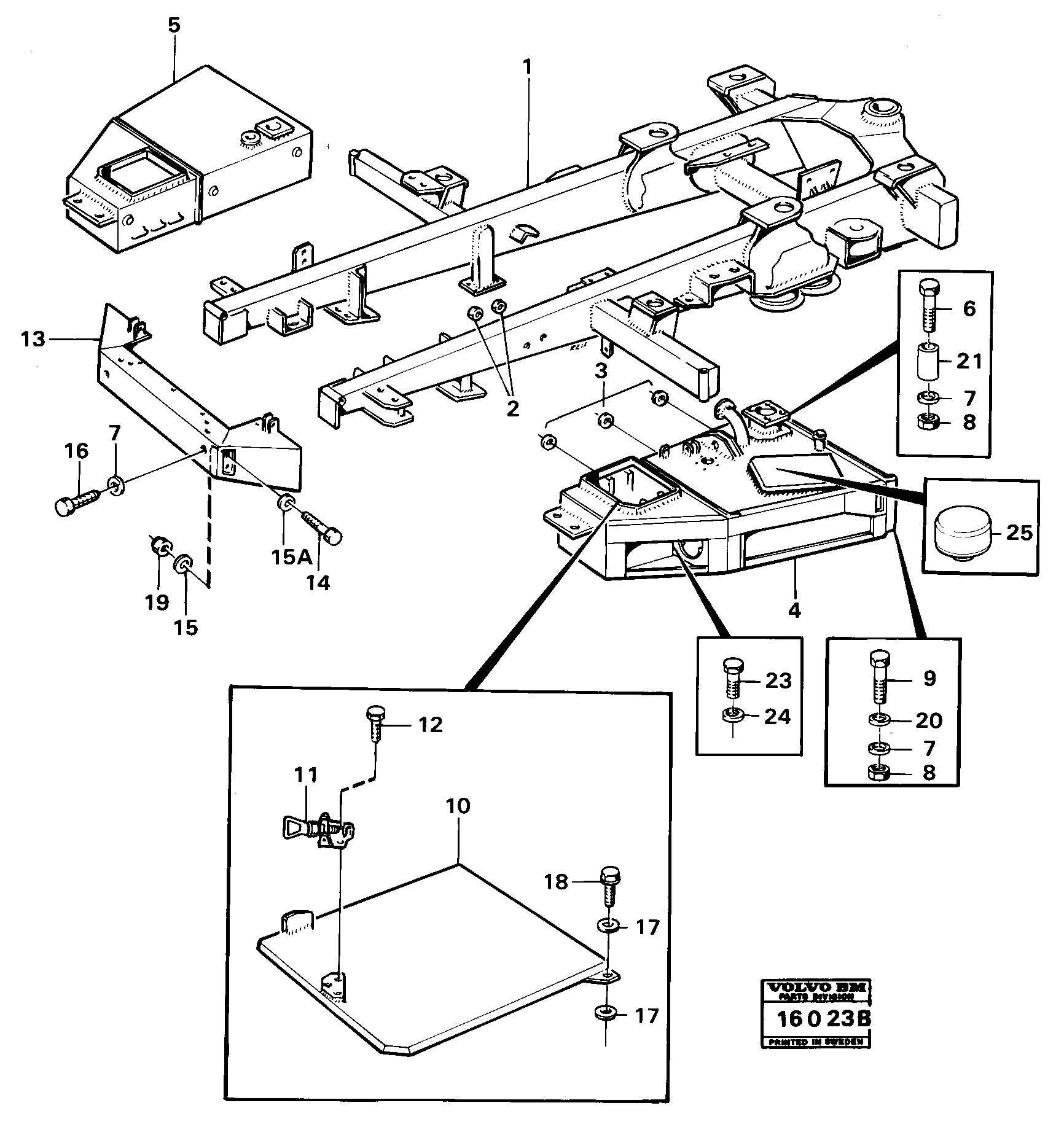 Схема запчастей Volvo A25 VOLVO BM VOLVO BM A25 - 21839 Frame for tractor 