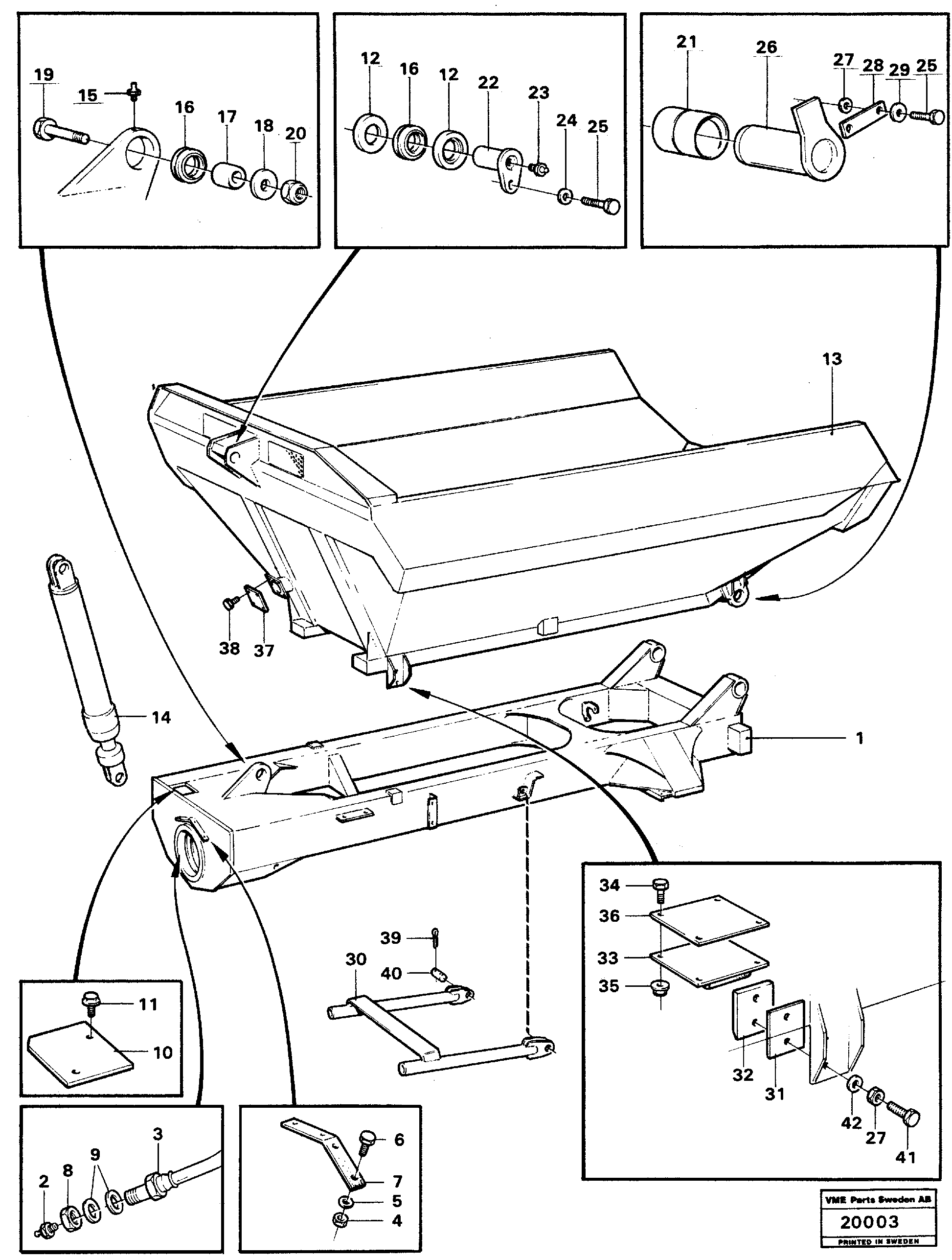 Схема запчастей Volvo A25 VOLVO BM VOLVO BM A25 - 84047 Trailer and body 4 X 4 