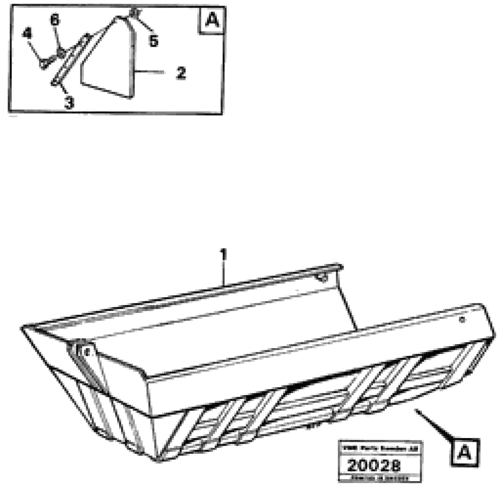 Схема запчастей Volvo A25 VOLVO BM VOLVO BM A25 - 24515 Mudflap rear 90650 Std Usa 