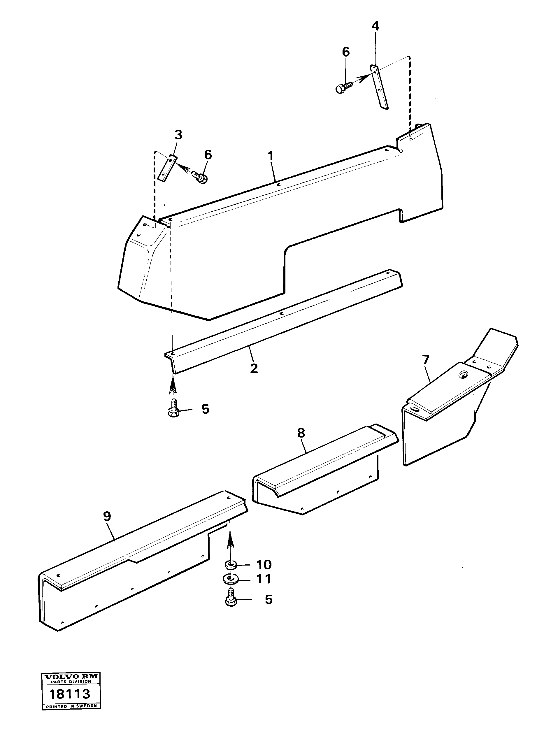 Схема запчастей Volvo A25 VOLVO BM VOLVO BM A25 - 24516 Wheel-housing plates 