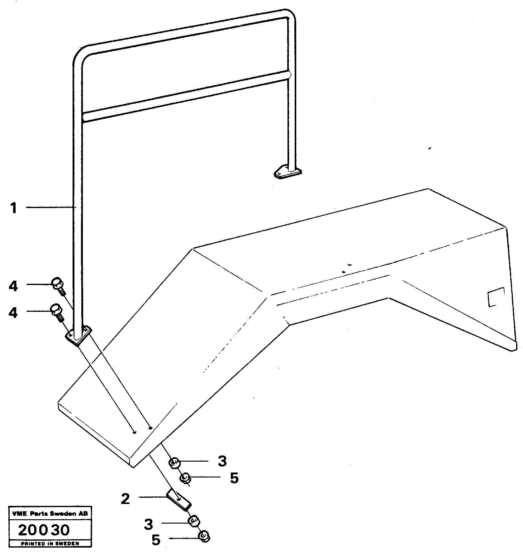Схема запчастей Volvo A25 VOLVO BM VOLVO BM A25 - 24521 Hand rail Std Usa 