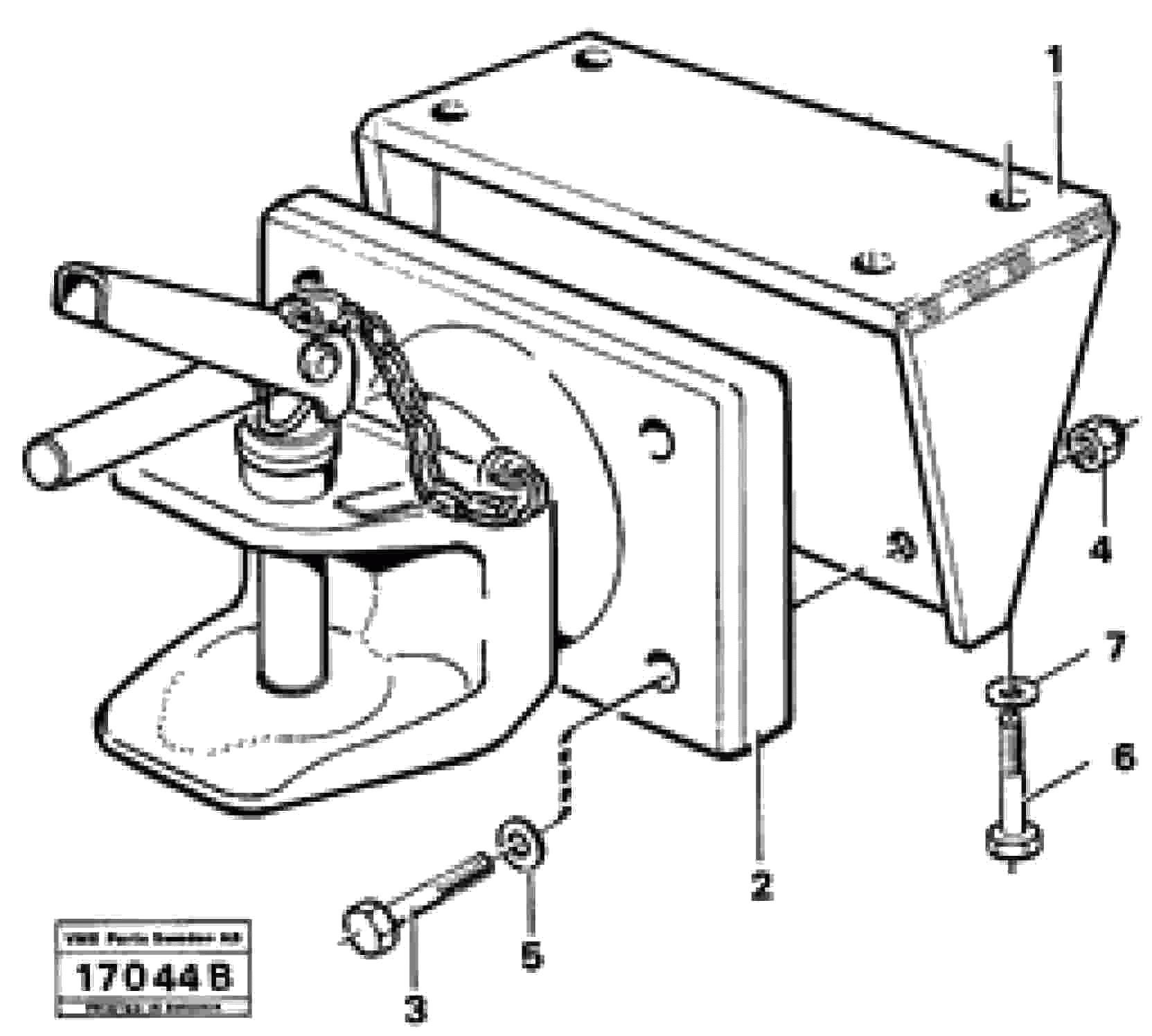 Схема запчастей Volvo A25 VOLVO BM VOLVO BM A25 - 22839 Draft hook 98565, 90392 