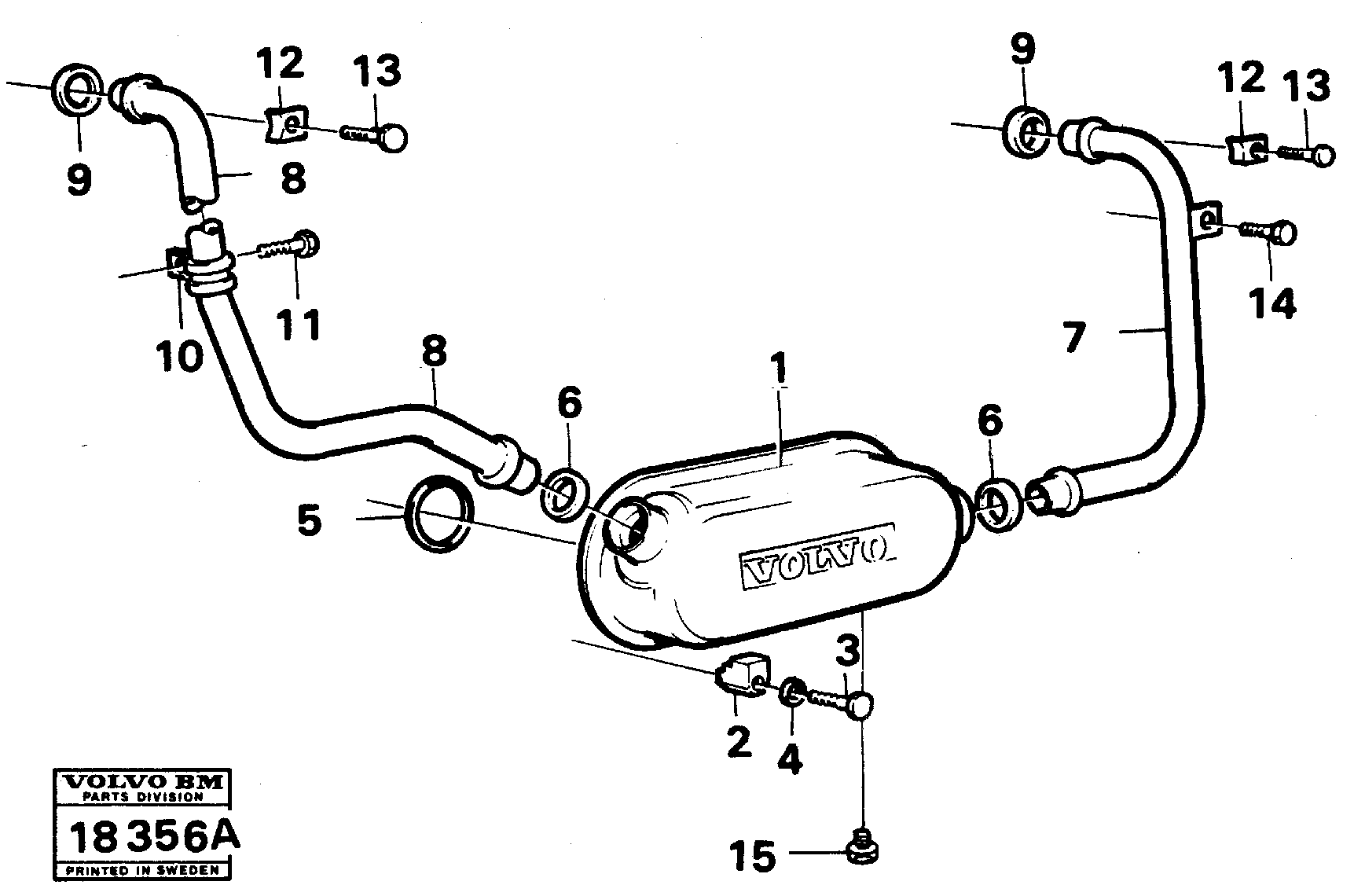 Схема запчастей Volvo A25 VOLVO BM VOLVO BM A25 - 39083 Масляный радиатор 