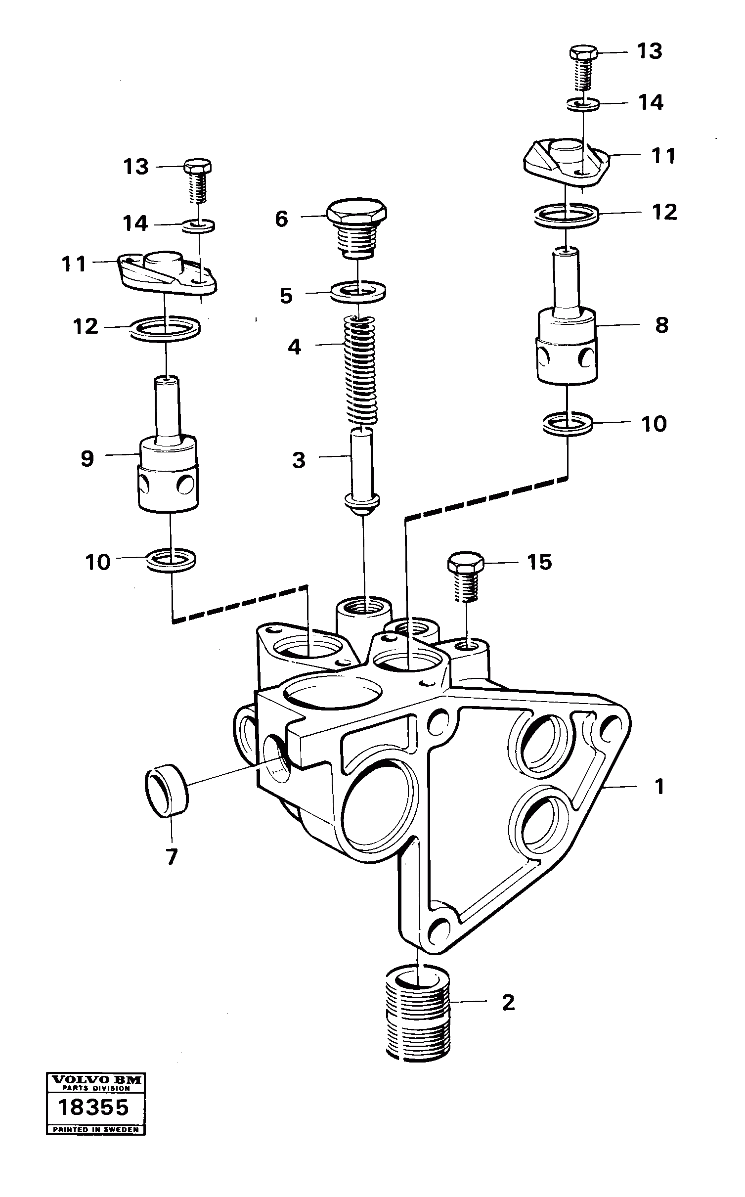 Схема запчастей Volvo A25 VOLVO BM VOLVO BM A25 - 53704 Housing-oilfilter 