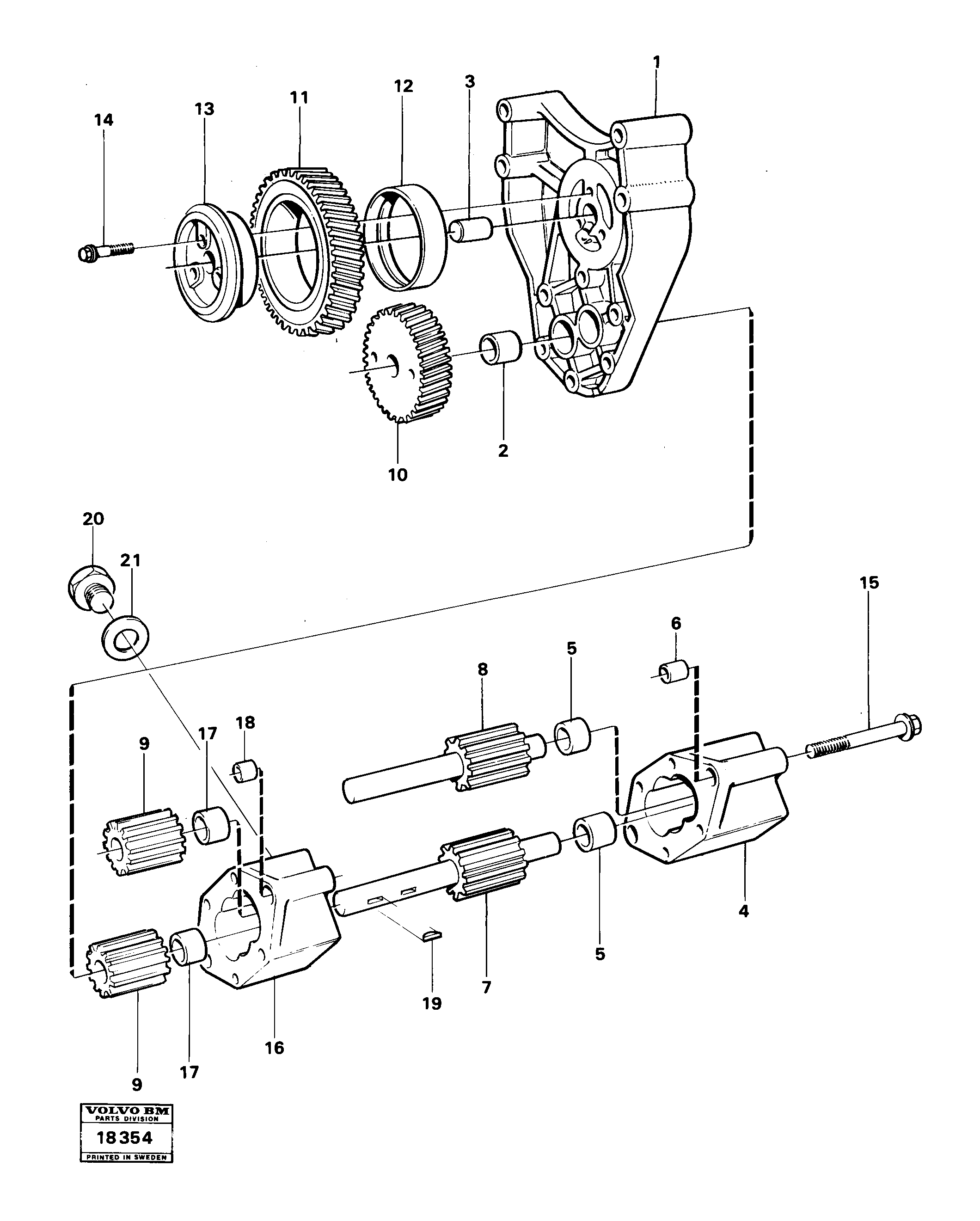 Схема запчастей Volvo A25 VOLVO BM VOLVO BM A25 - 99809 Насос масляный 