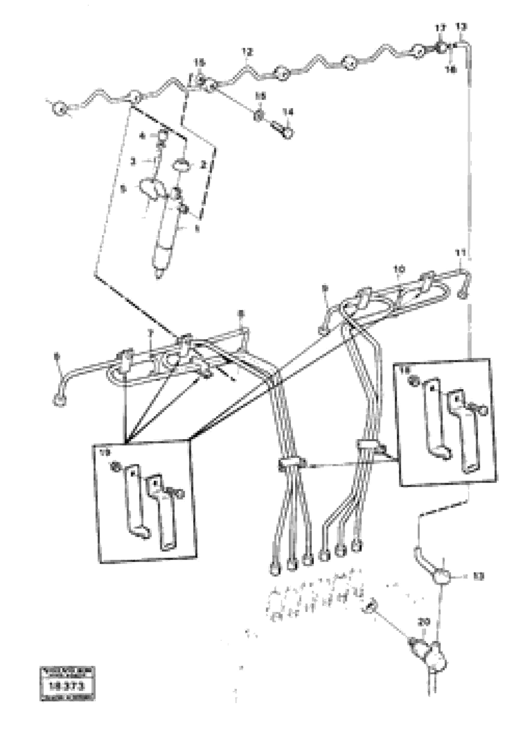 Схема запчастей Volvo A25 VOLVO BM VOLVO BM A25 - 52044 Fuel pipes-injector 