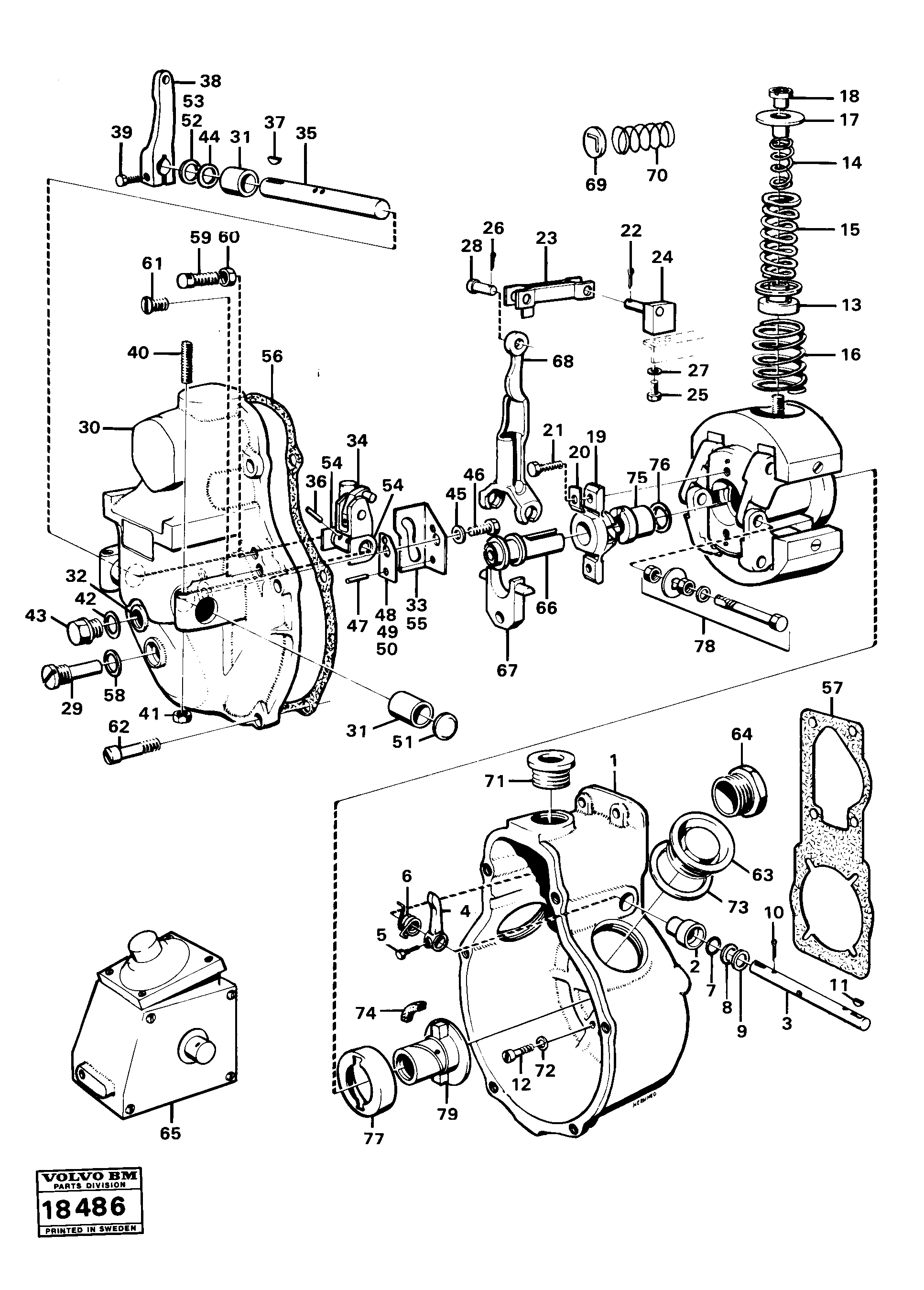 Схема запчастей Volvo A25 VOLVO BM VOLVO BM A25 - 58201 Centrifugal regulator 91174 