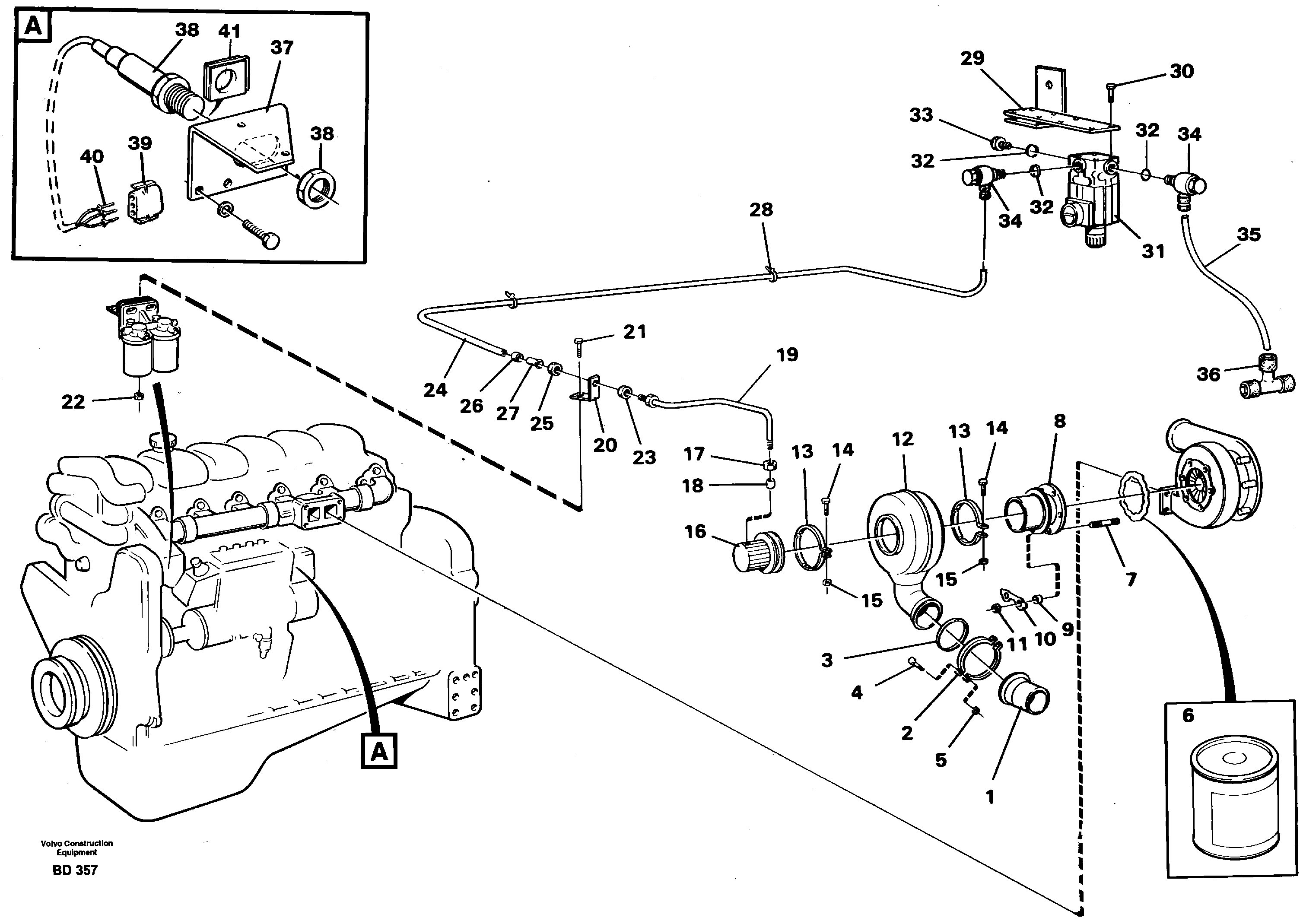 Схема запчастей Volvo A30 VOLVO BM VOLVO BM A30 - 89352 Exhaust brake 