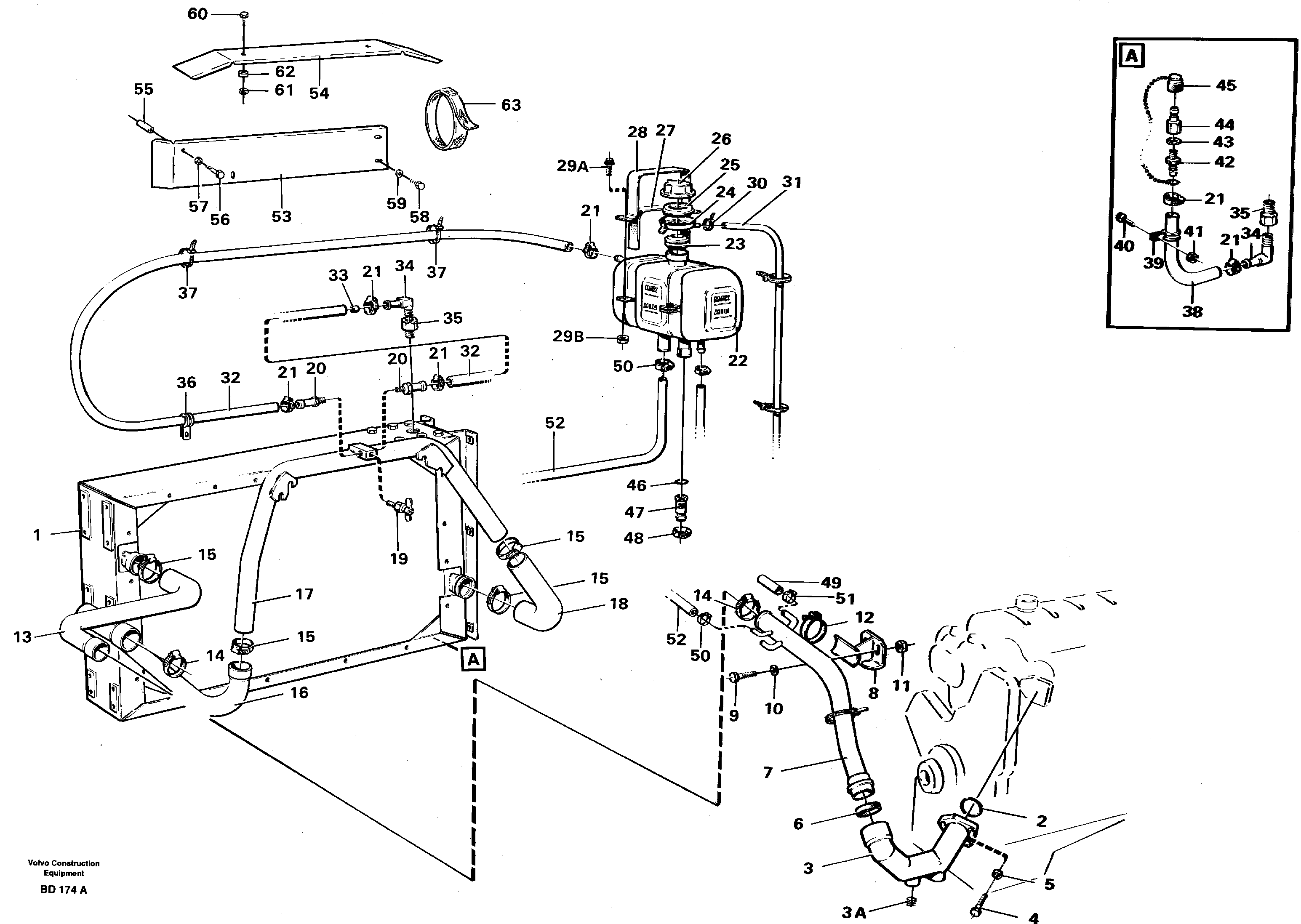 Схема запчастей Volvo A30 VOLVO BM VOLVO BM A30 - 86509 Radiator with connecting-parts 