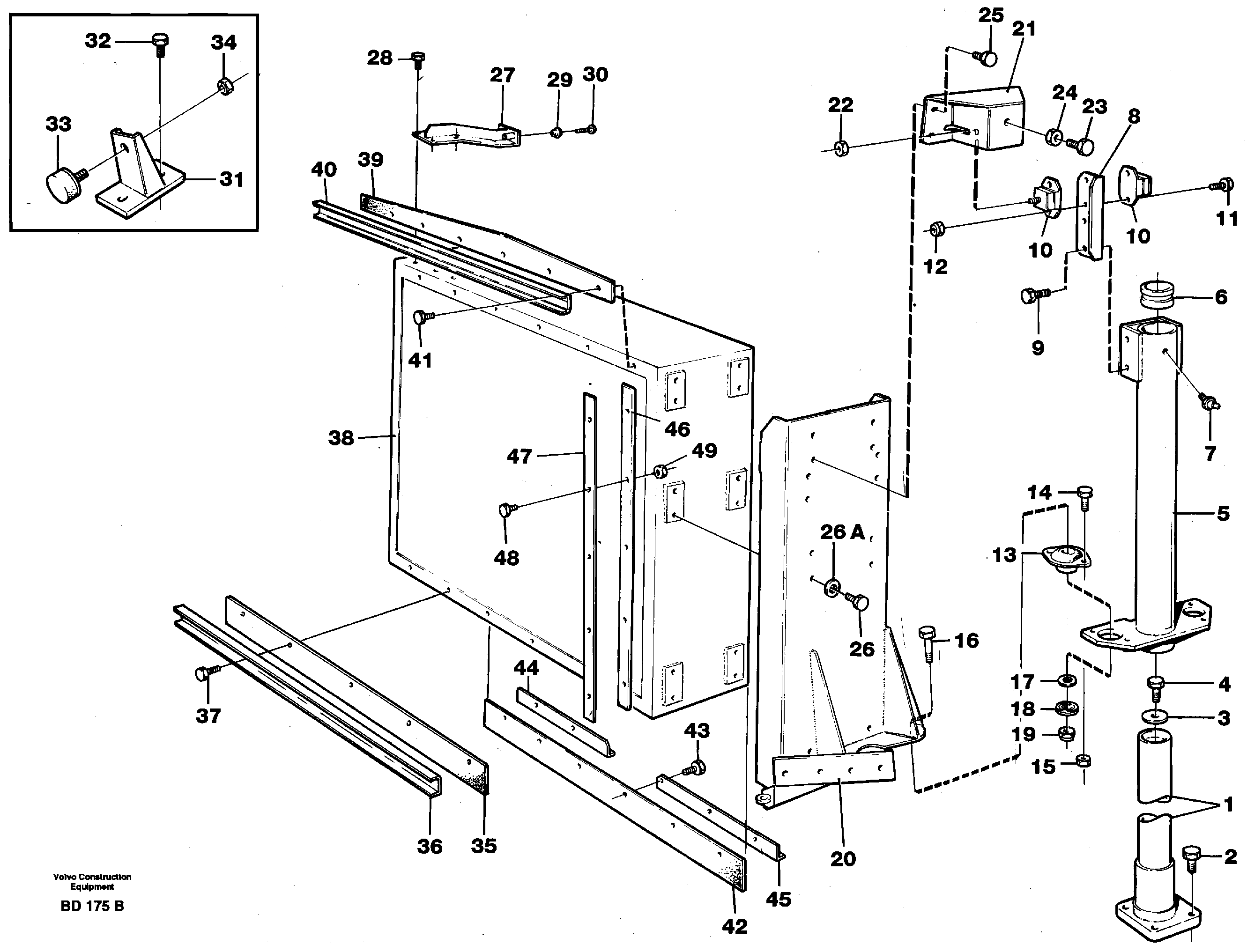 Схема запчастей Volvo A30 VOLVO BM VOLVO BM A30 - 81689 Radiator mounting 