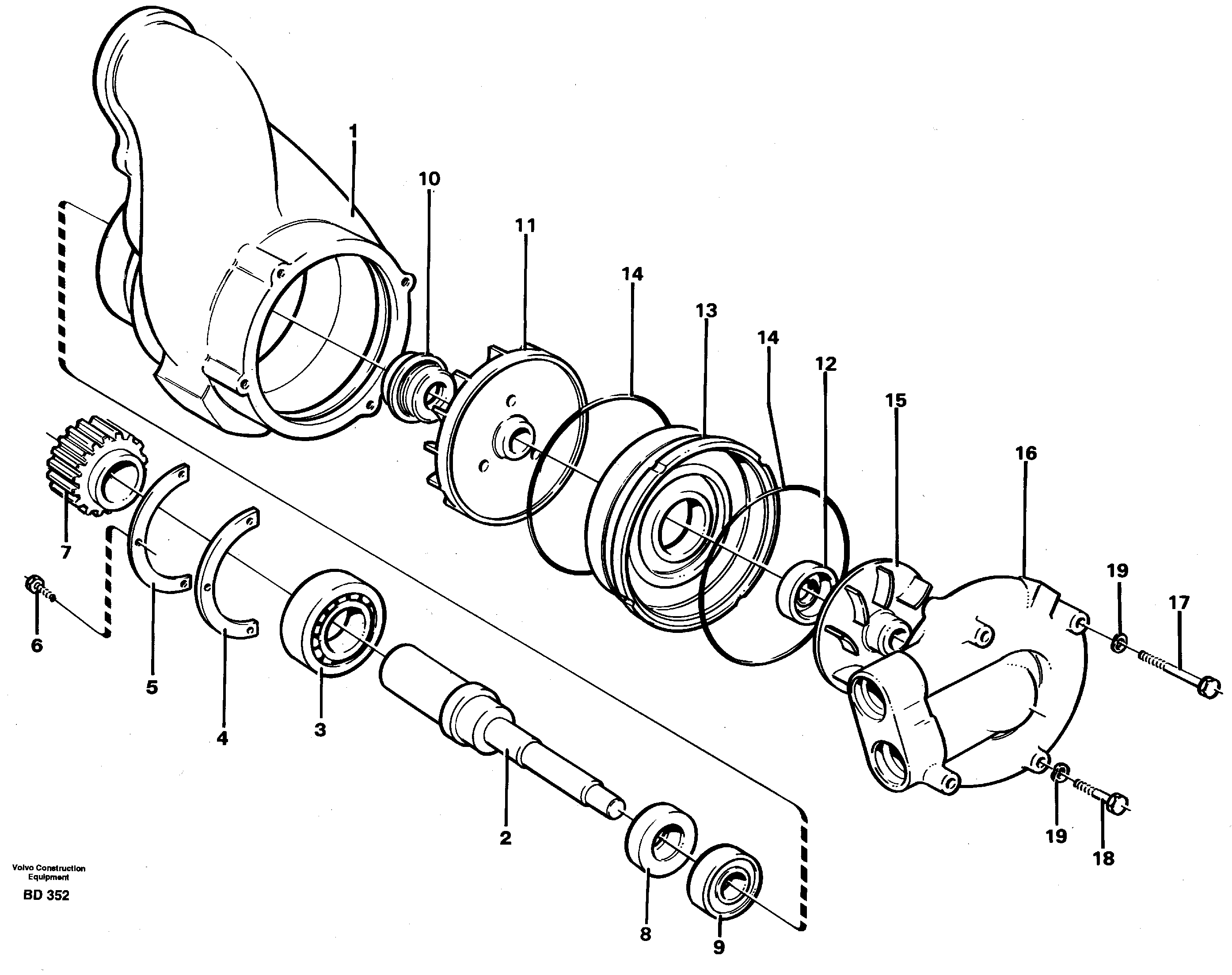 Схема запчастей Volvo A30 VOLVO BM VOLVO BM A30 - 5202 Water pump 