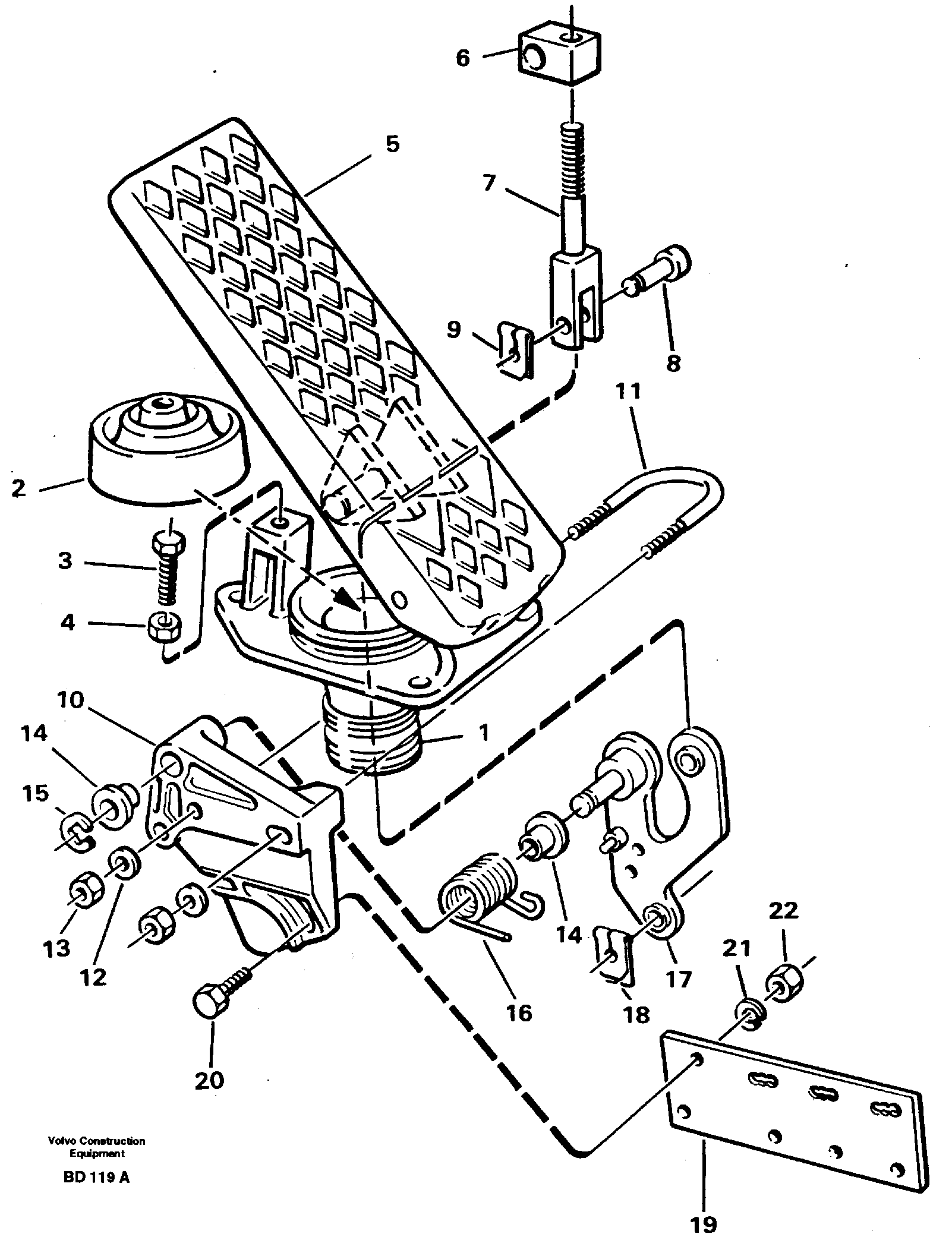 Схема запчастей Volvo A30 VOLVO BM VOLVO BM A30 - 90610 Pedal 