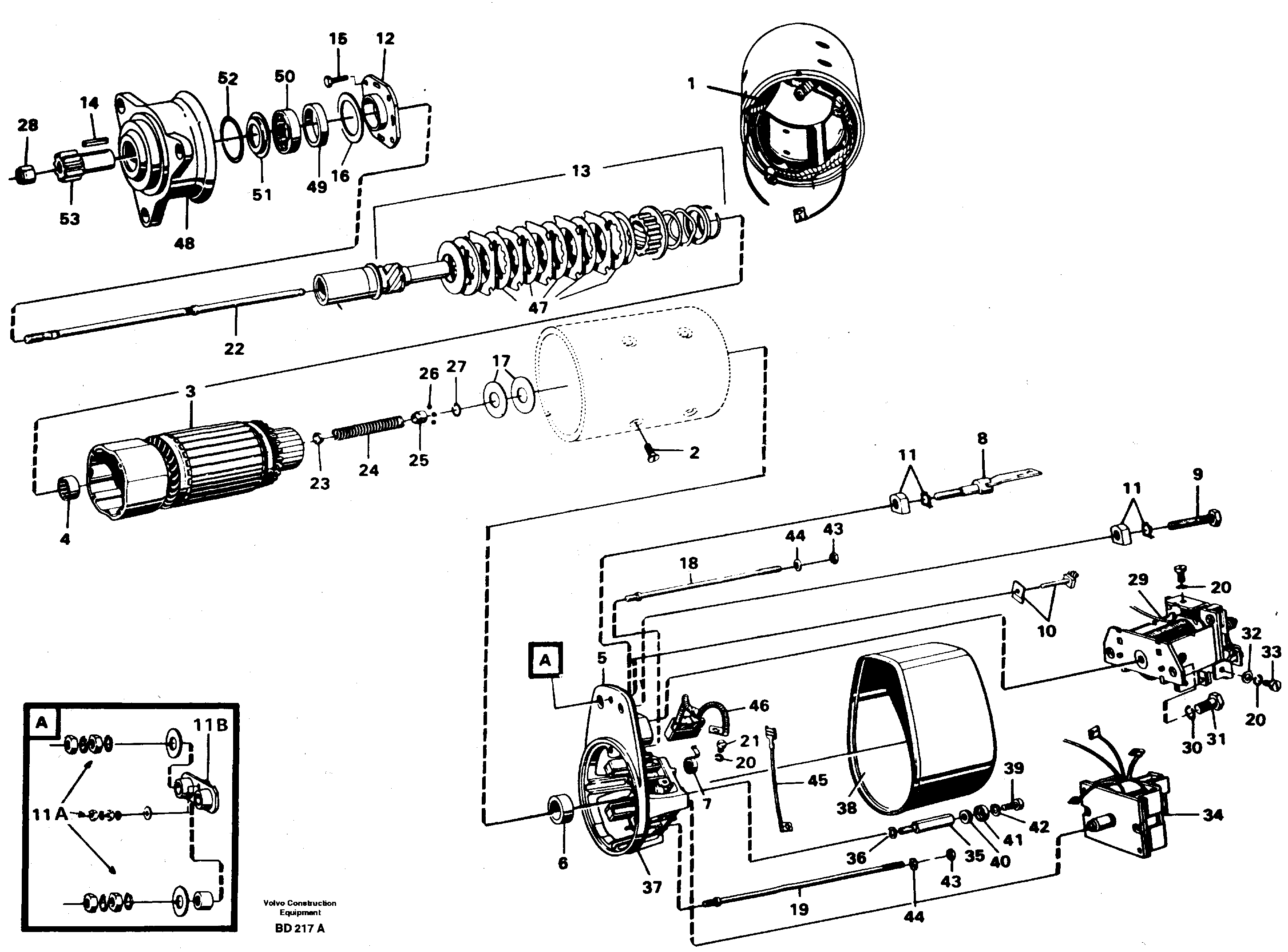 Схема запчастей Volvo A30 VOLVO BM VOLVO BM A30 - 5213 Starter motor 