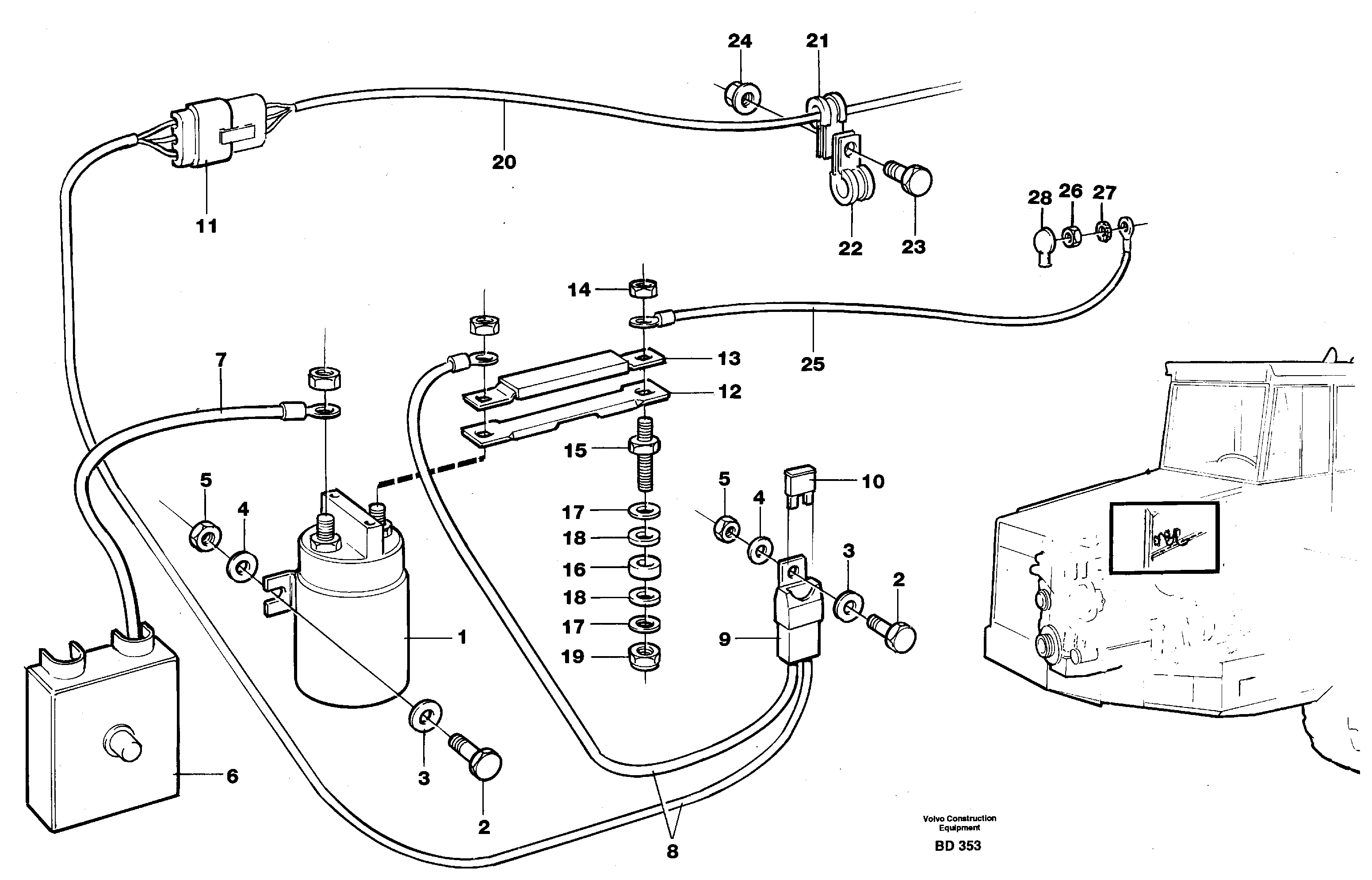 Схема запчастей Volvo A30 VOLVO BM VOLVO BM A30 - 8756 Starter element, assembly 