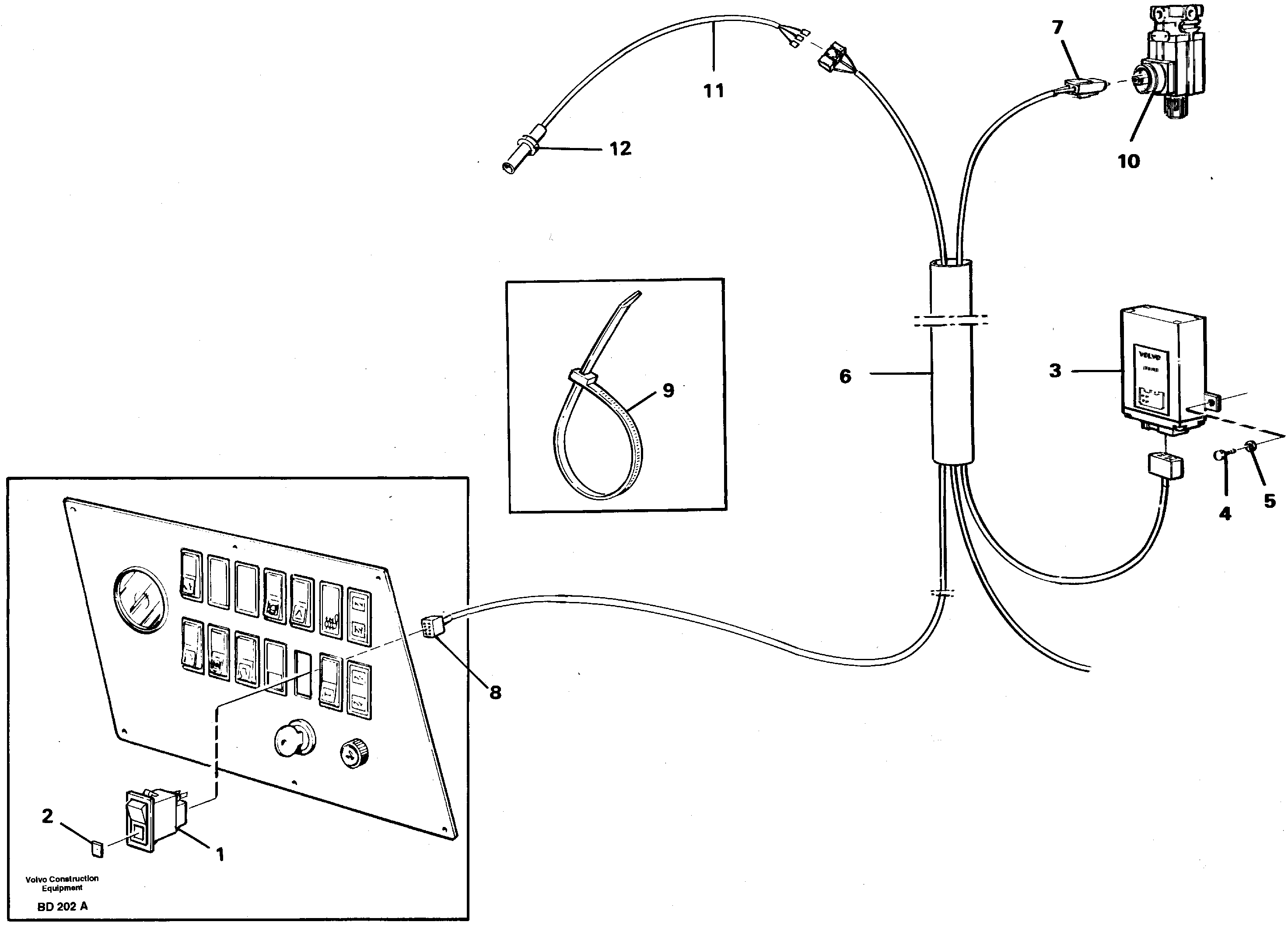 Схема запчастей Volvo A30 VOLVO BM VOLVO BM A30 - 21045 Exhaust brake: Electrical equipment 