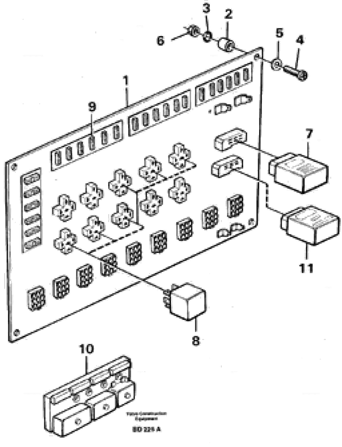 Схема запчастей Volvo A30 VOLVO BM VOLVO BM A30 - 46597 Electrical distribution box 