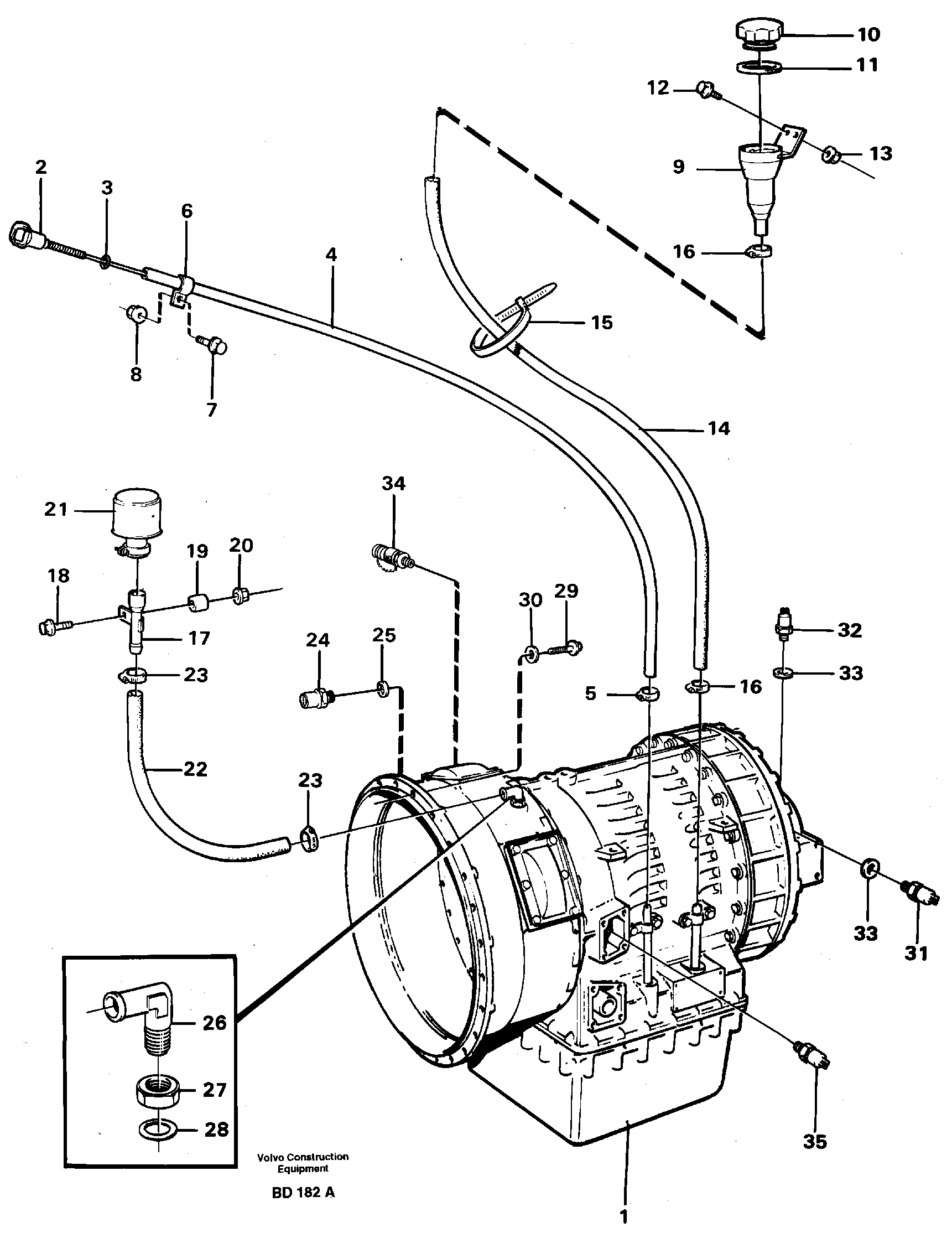 Схема запчастей Volvo A30 VOLVO BM VOLVO BM A30 - 92708 Gear box 