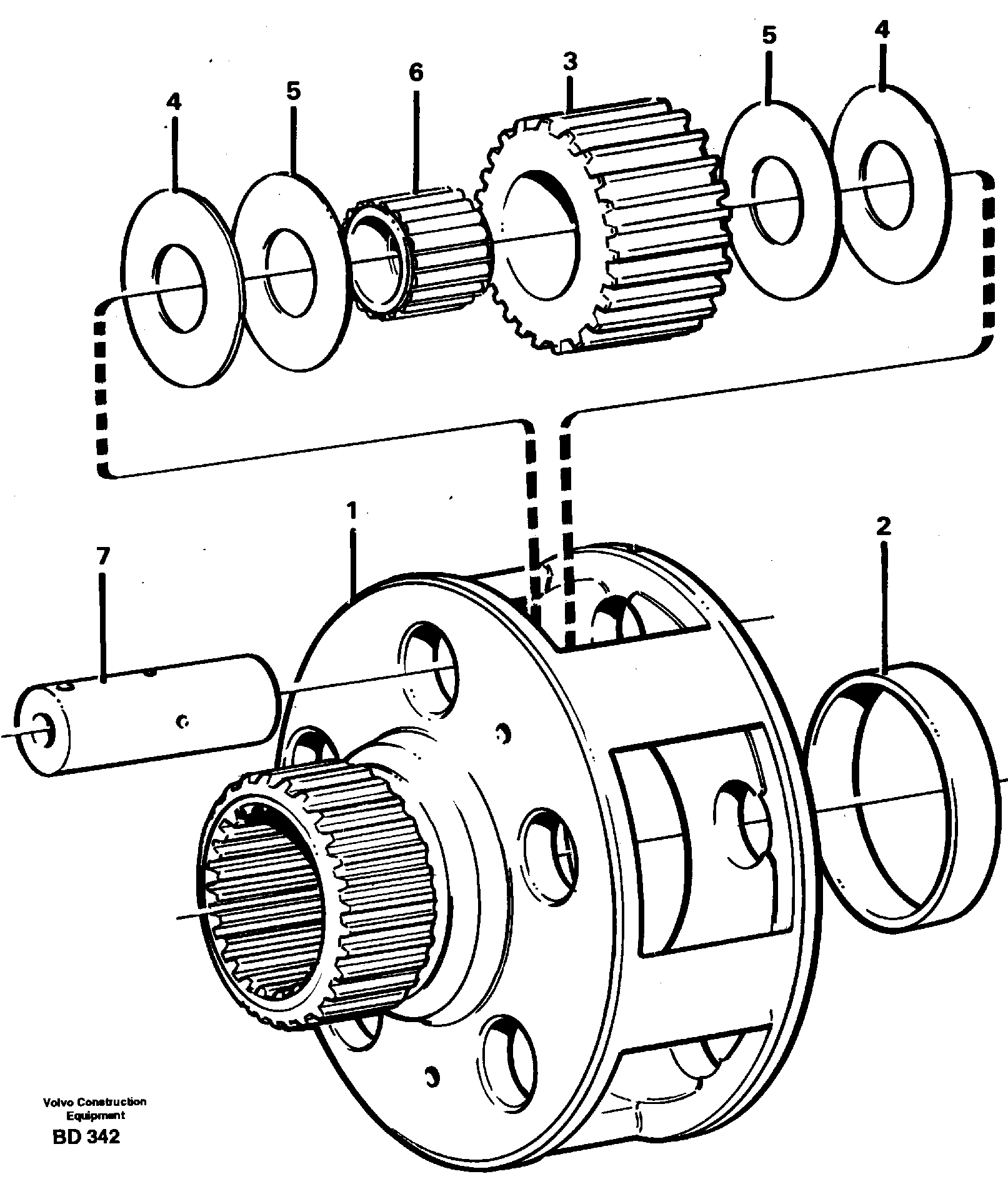 Схема запчастей Volvo A30 VOLVO BM VOLVO BM A30 - 17843 Planet kit, stage 4 