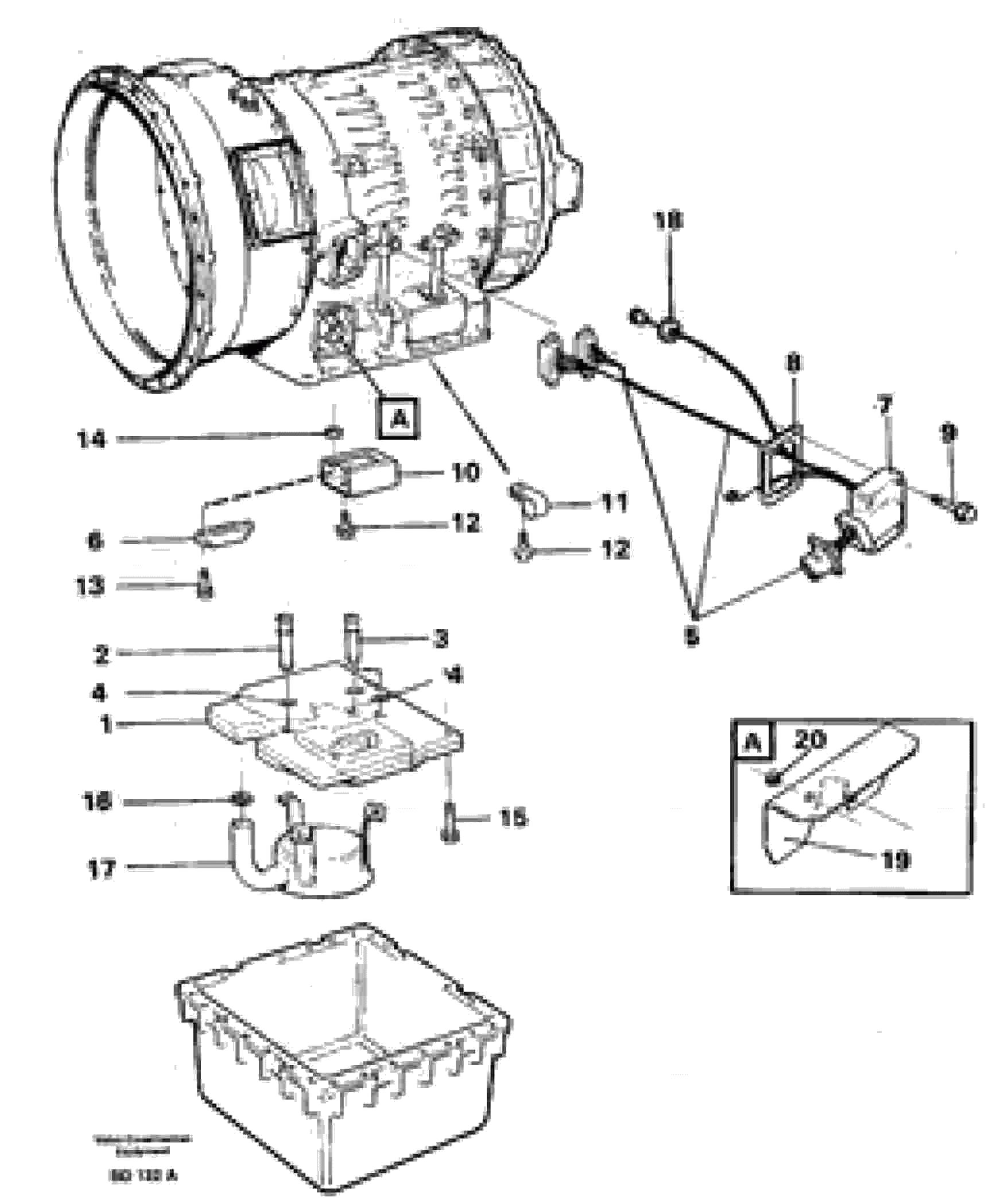Схема запчастей Volvo A30 VOLVO BM VOLVO BM A30 - 64995 Range selector valve with fitting parts 