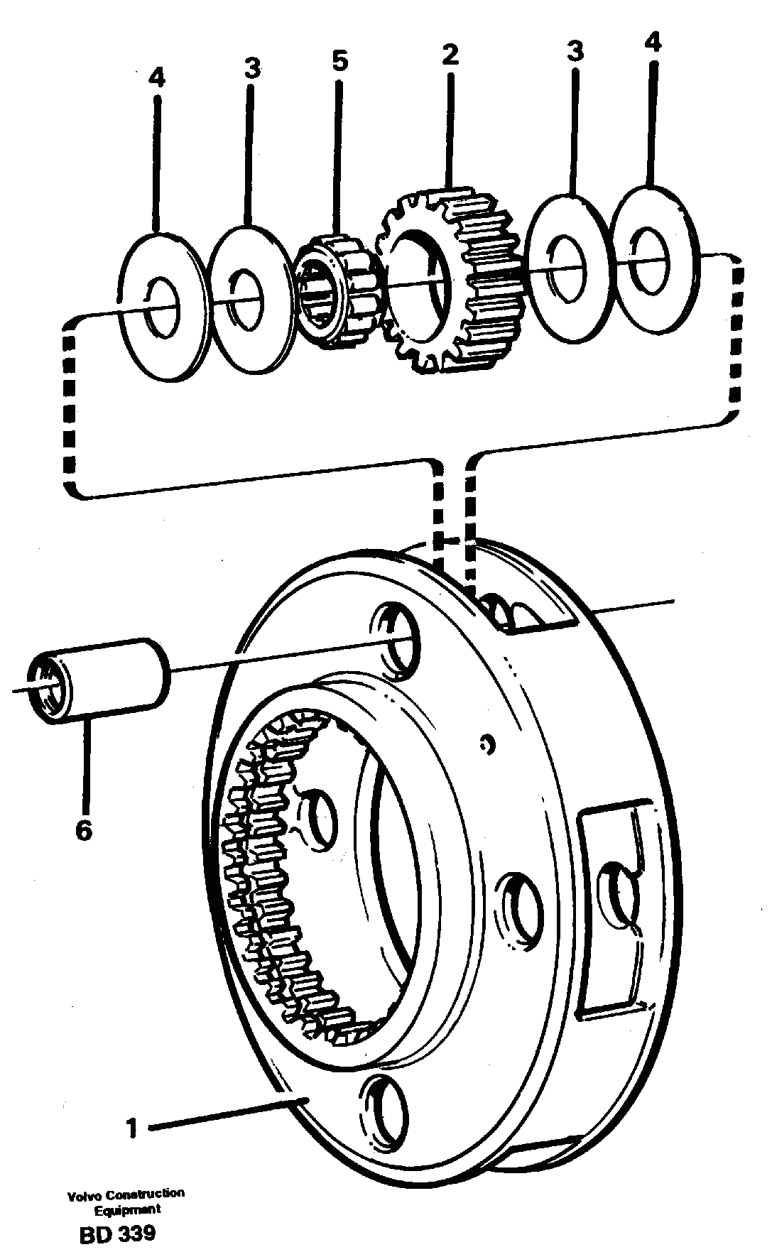 Схема запчастей Volvo A30 VOLVO BM VOLVO BM A30 - 96934 Planet kit, stage 1 