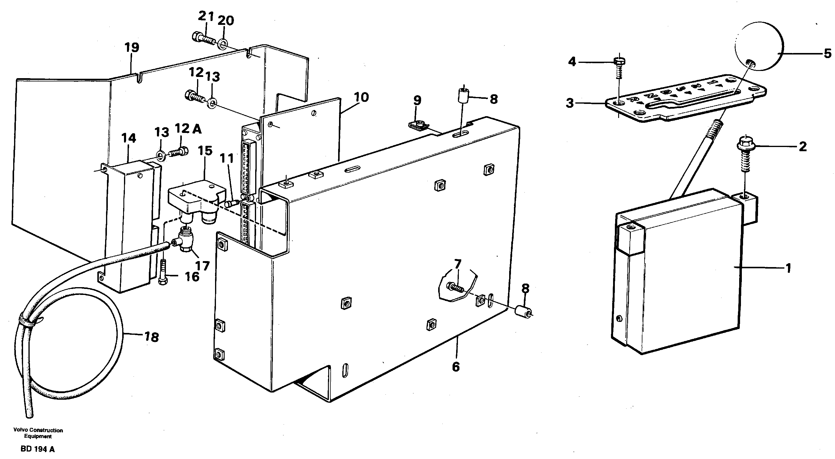 Схема запчастей Volvo A30 VOLVO BM VOLVO BM A30 - 39021 Control system gear shift control 