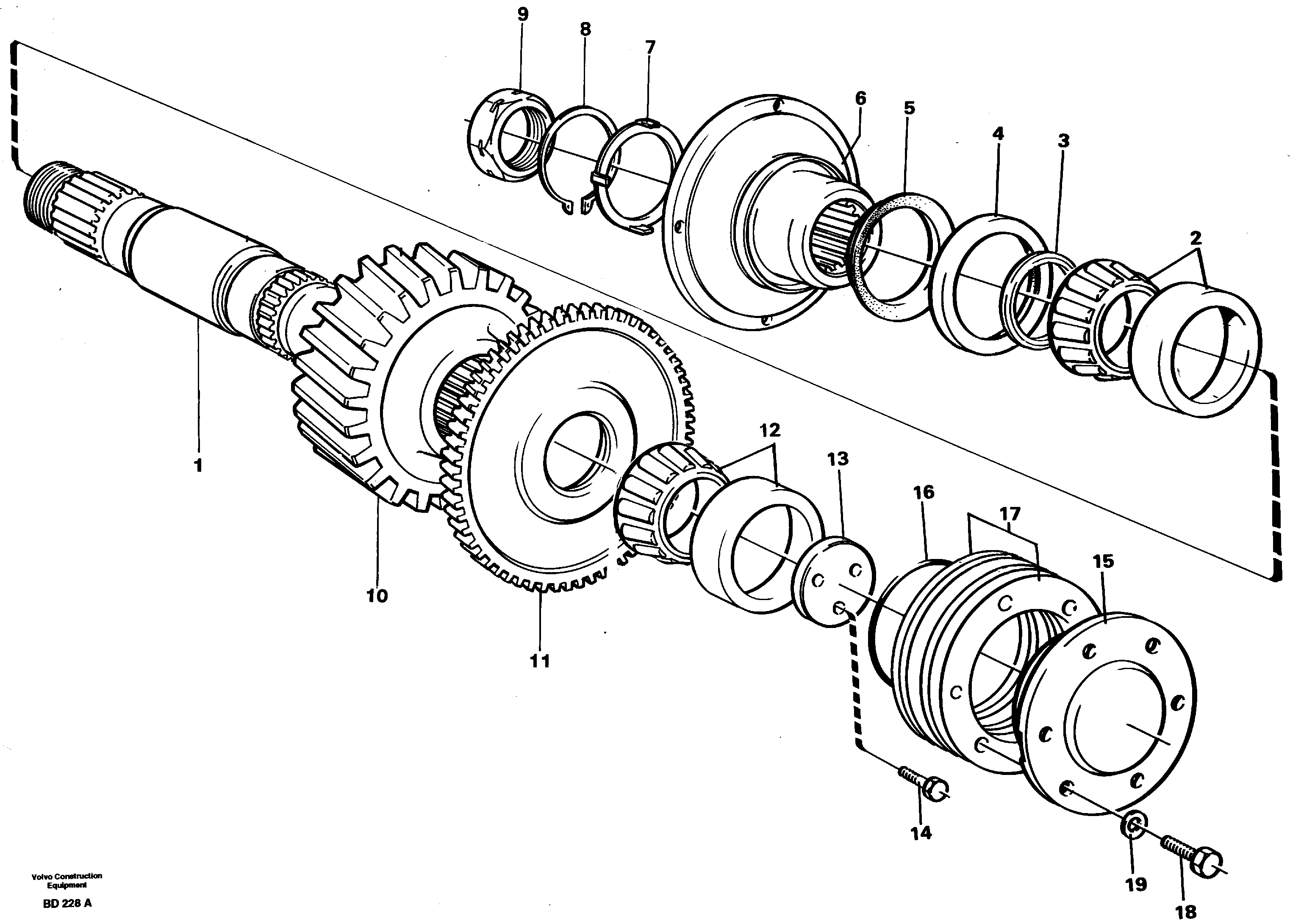 Схема запчастей Volvo A30 VOLVO BM VOLVO BM A30 - 48791 Upper shaft 