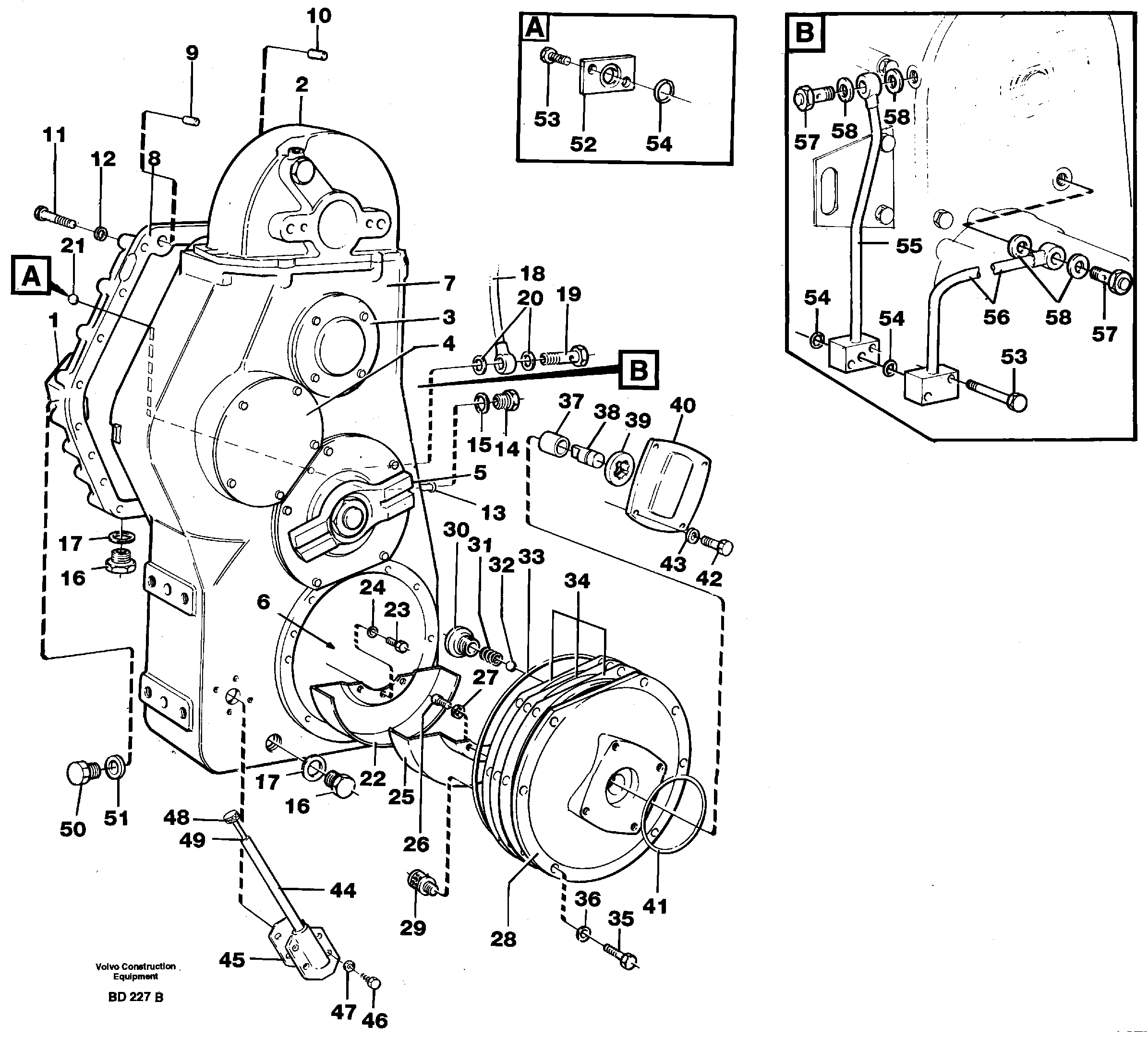 Схема запчастей Volvo A30 VOLVO BM VOLVO BM A30 - 62309 Transfer gear box 