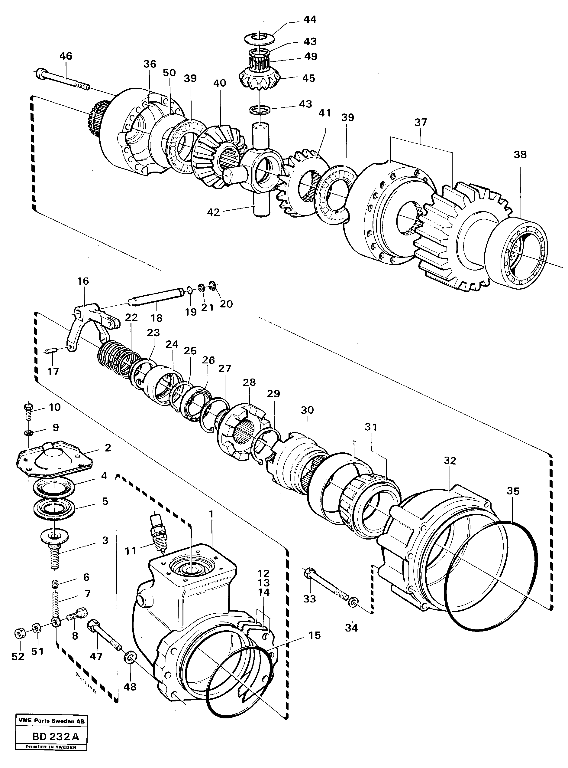Схема запчастей Volvo A30 VOLVO BM VOLVO BM A30 - 96705 Differential 