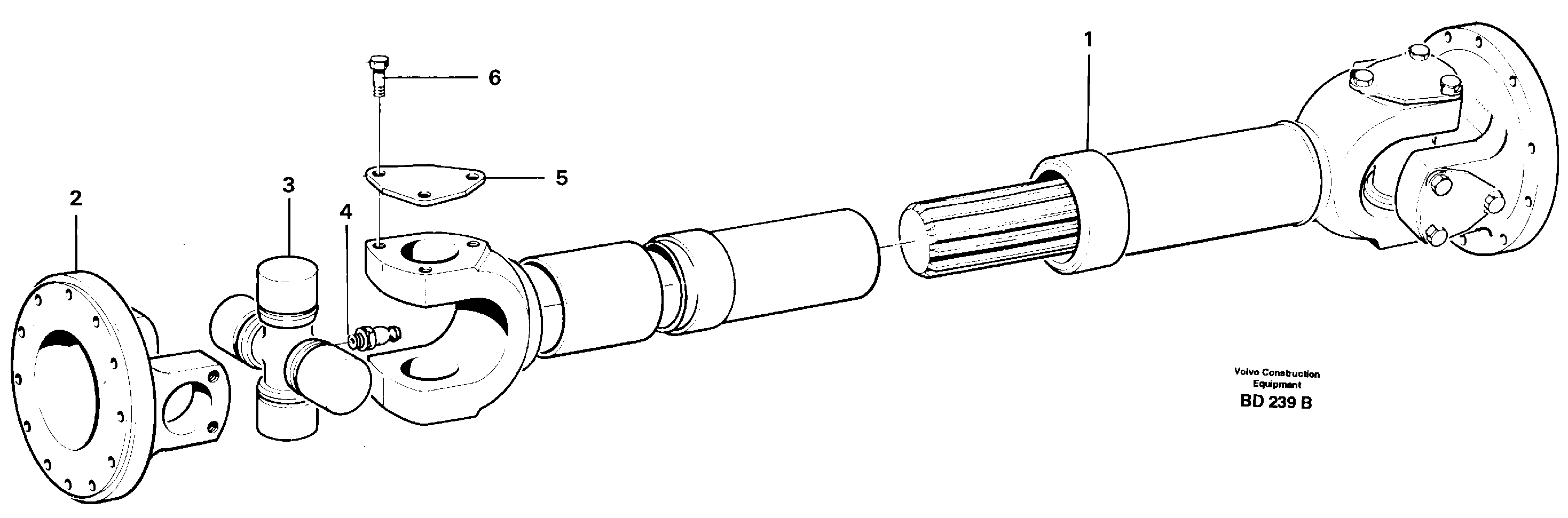 Схема запчастей Volvo A30 VOLVO BM VOLVO BM A30 - 15231 Вал карданный 