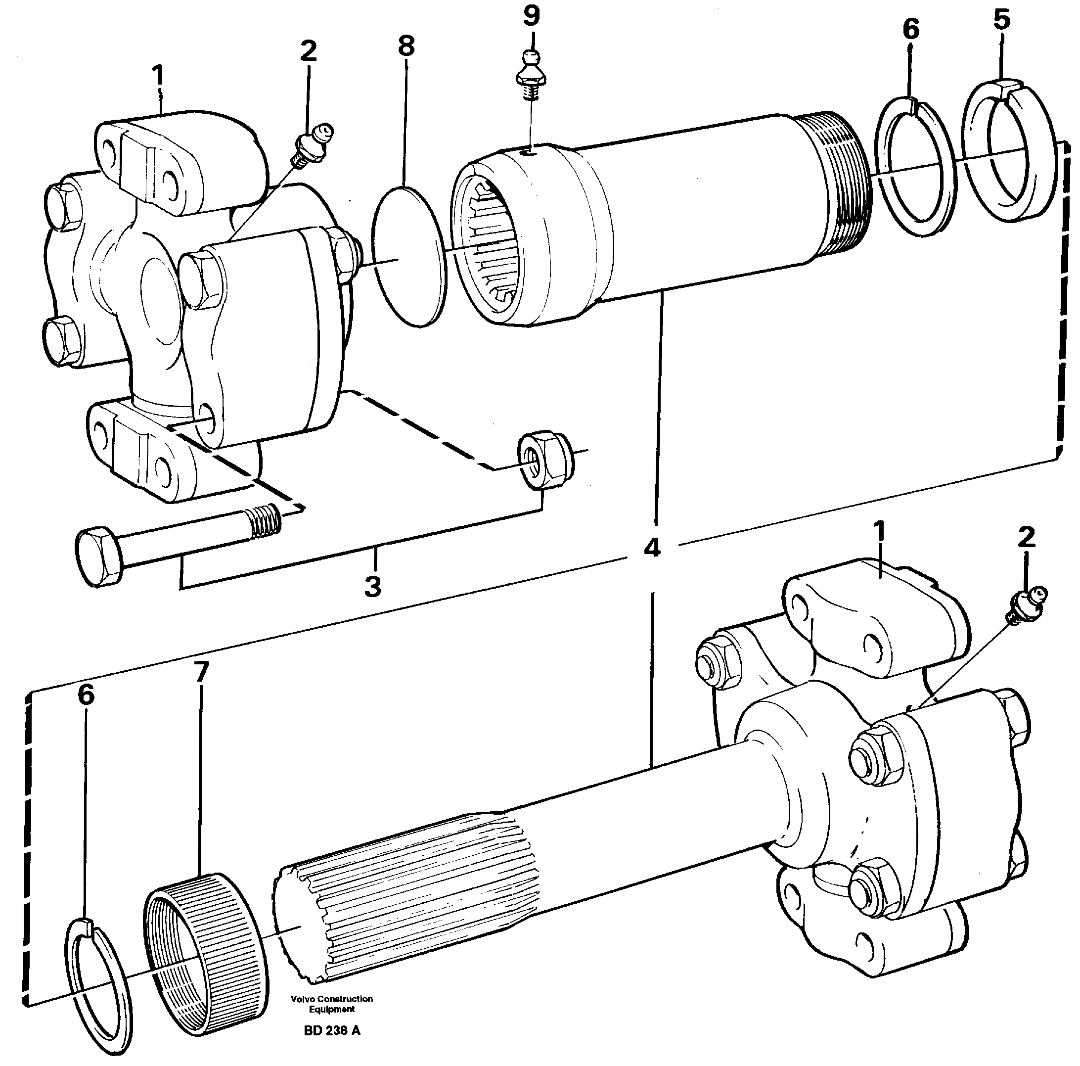 Схема запчастей Volvo A30 VOLVO BM VOLVO BM A30 - 5271 Вал карданный 