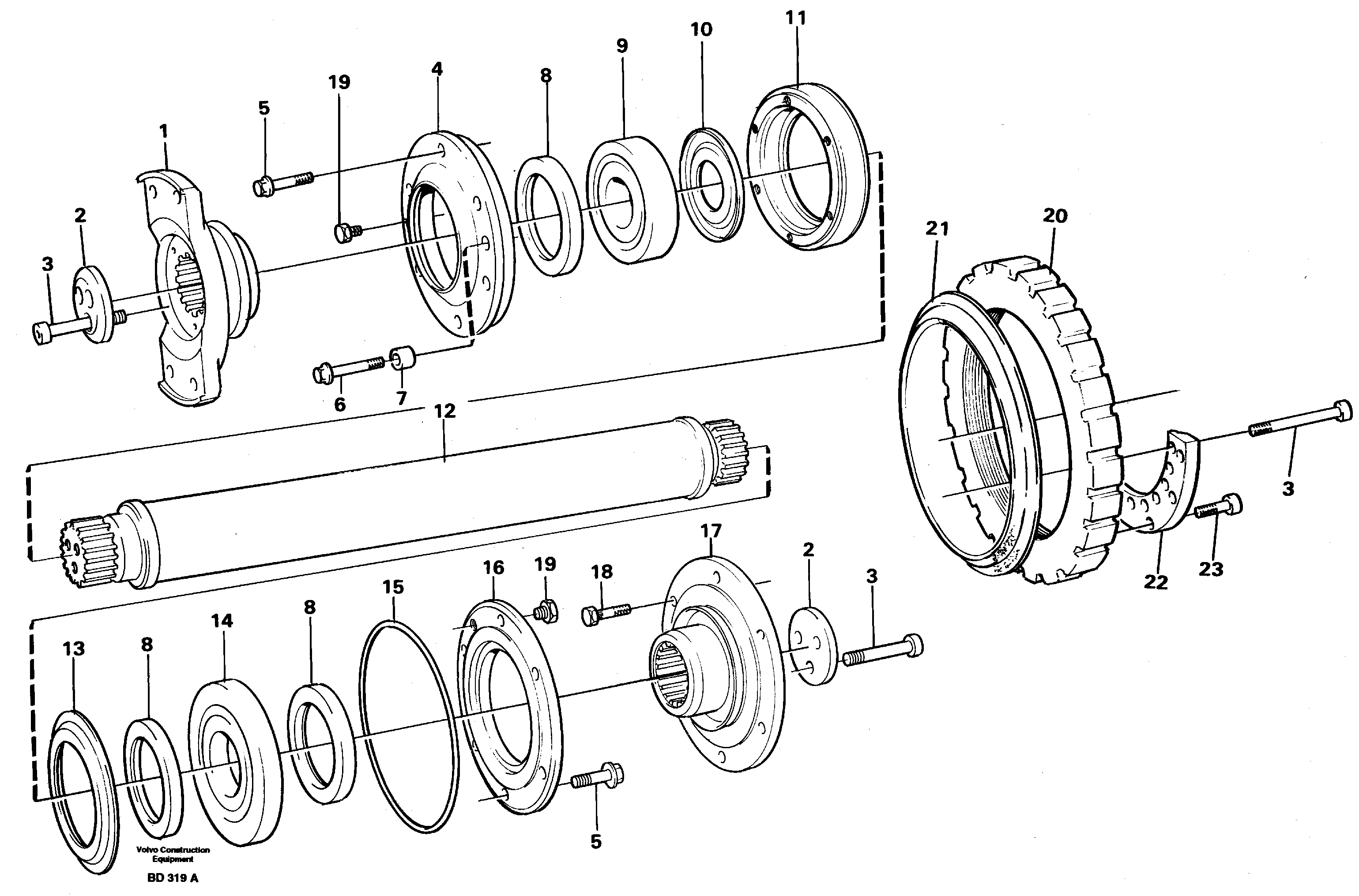 Схема запчастей Volvo A30 VOLVO BM VOLVO BM A30 - 5272 Intermediate shaft 
