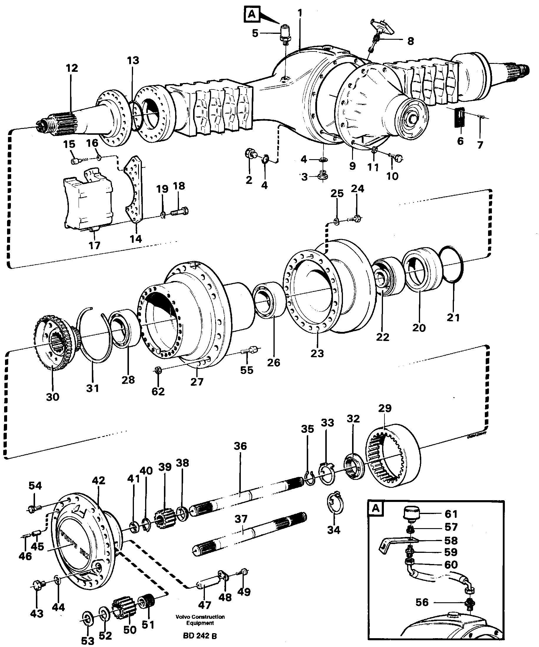 Схема запчастей Volvo A30 VOLVO BM VOLVO BM A30 - 2637 Planet shaft 