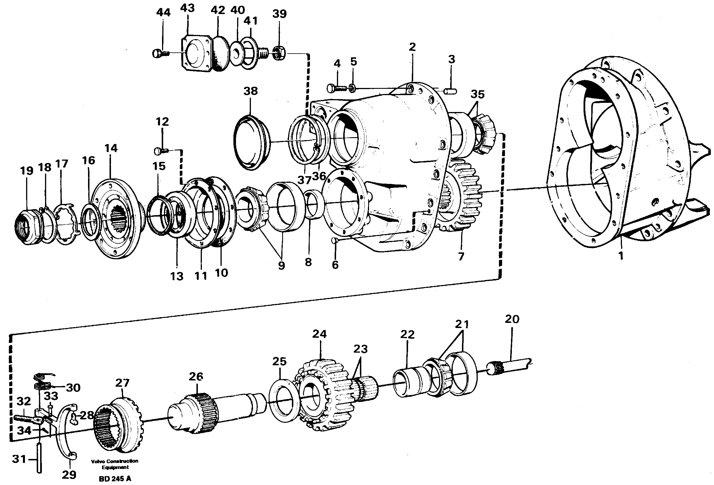 Схема запчастей Volvo A30 VOLVO BM VOLVO BM A30 - 5275 Главная передача 